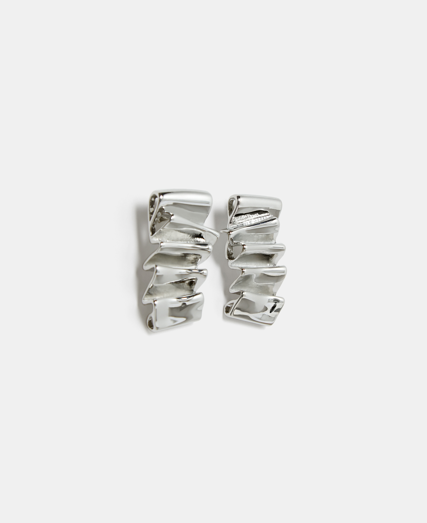 Pleated zinc earrings image number 1