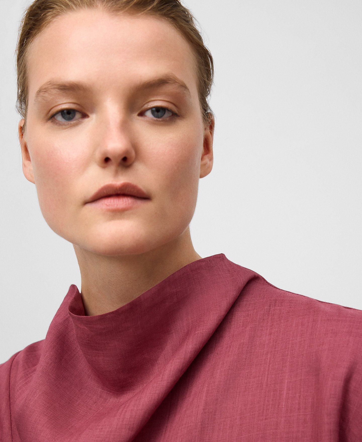 Ramie draped top woman image number 3