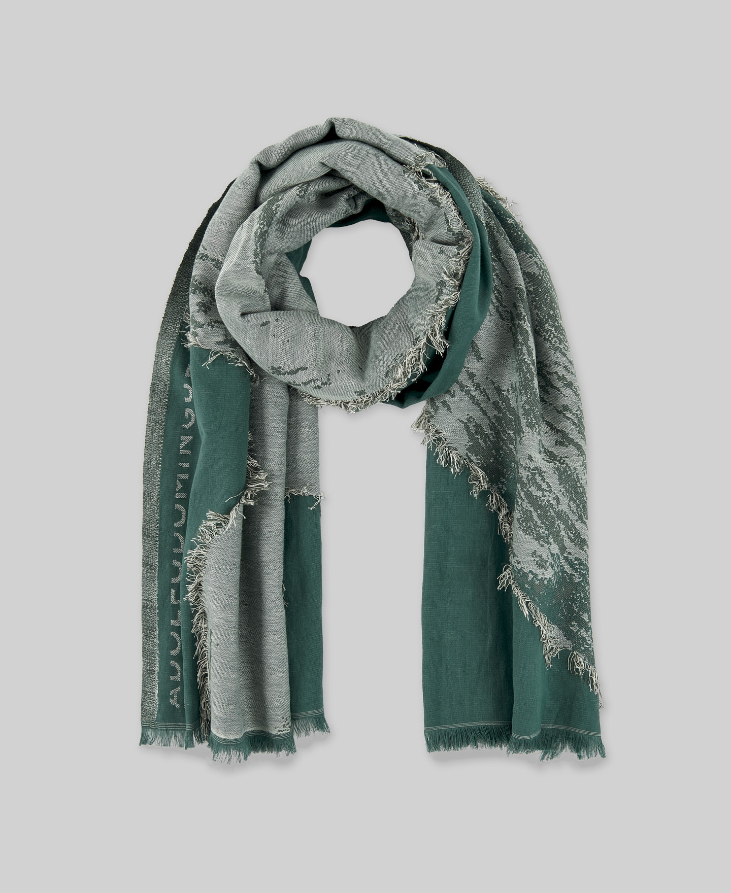 Printed jacquard shawl woman image number 3
