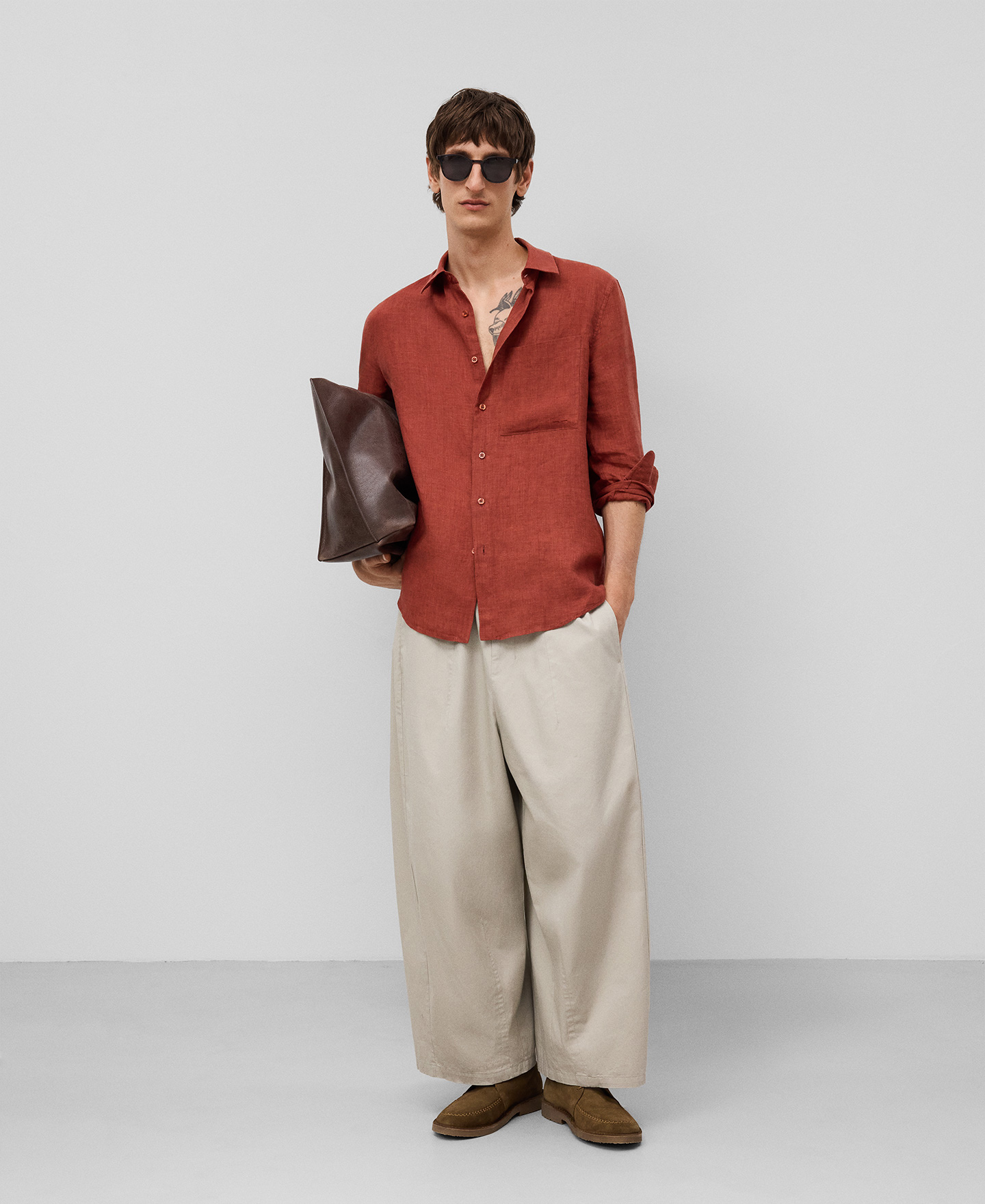 Bottines à lacets en daim homme image number 3