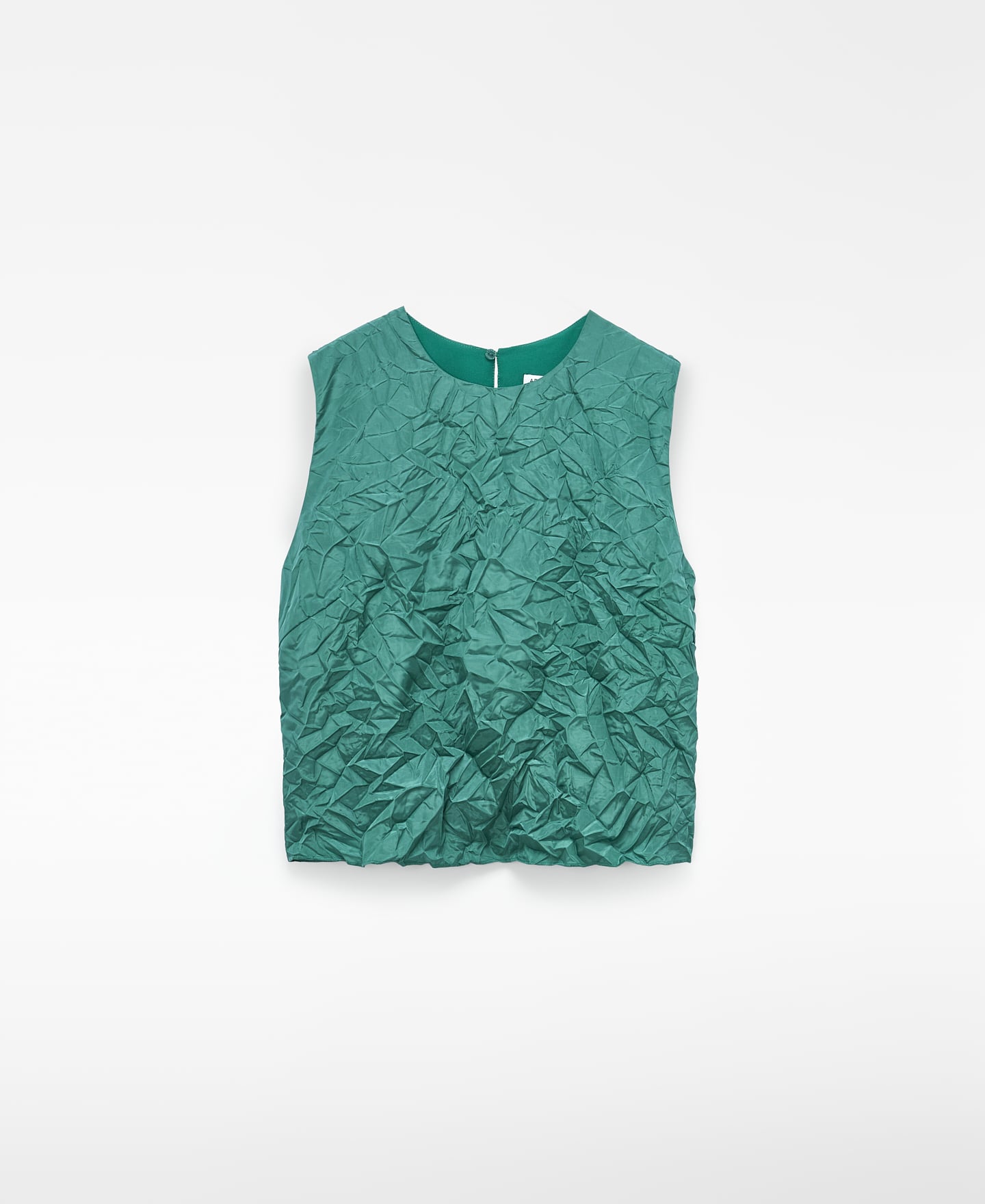 Wrinkled-effect satin top image number 0