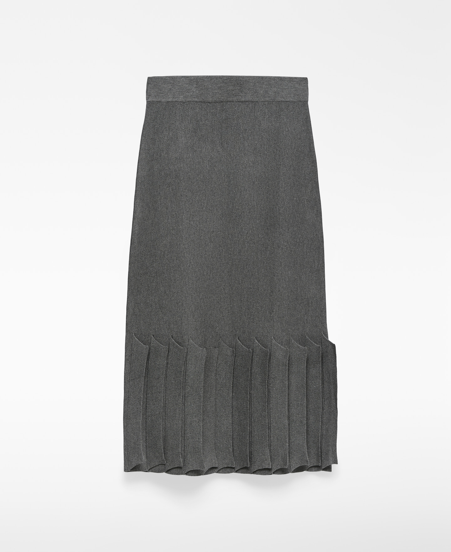 Pleated hem knit skirt woman image number 4