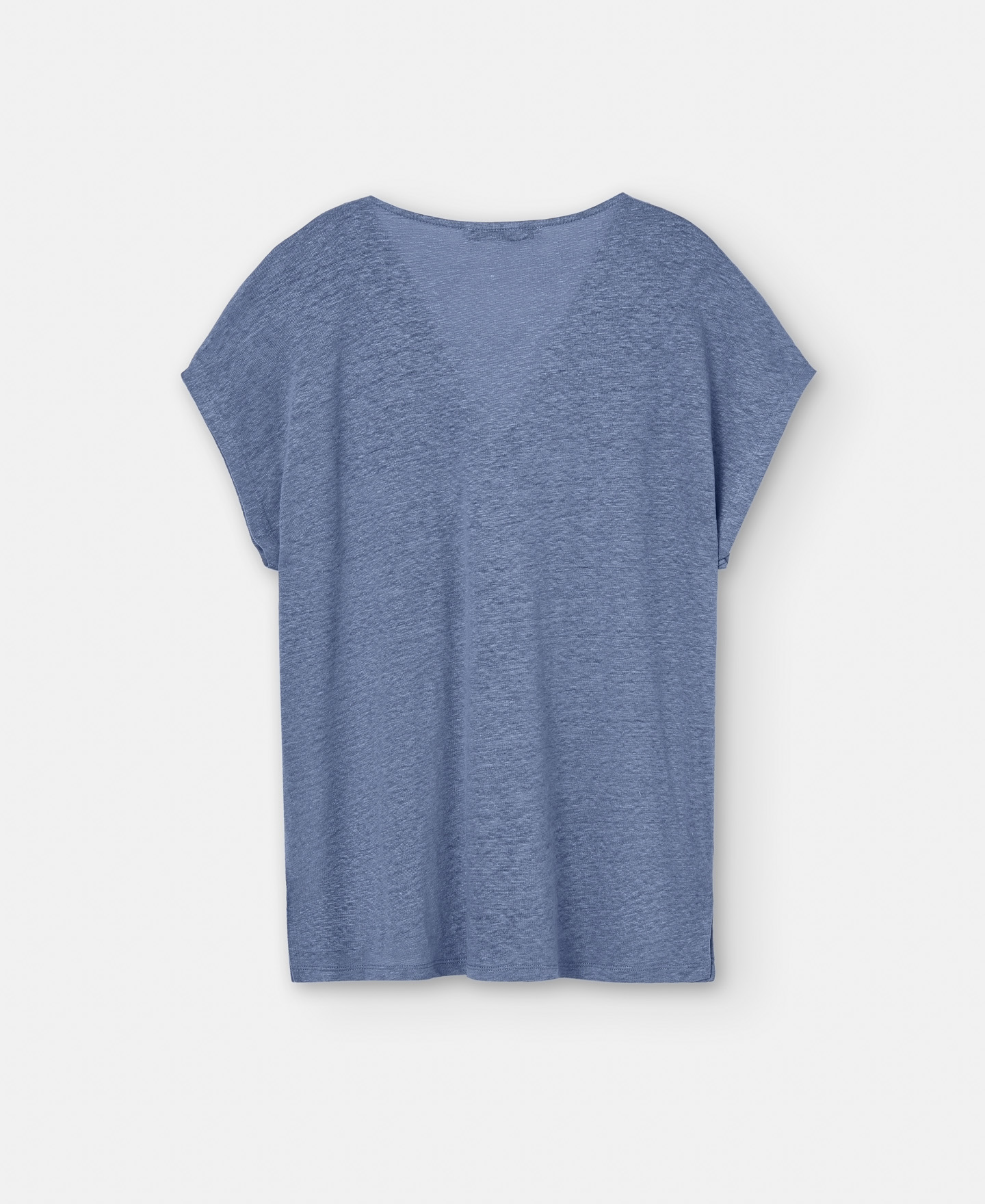 Camiseta escote pico en lino image number 5