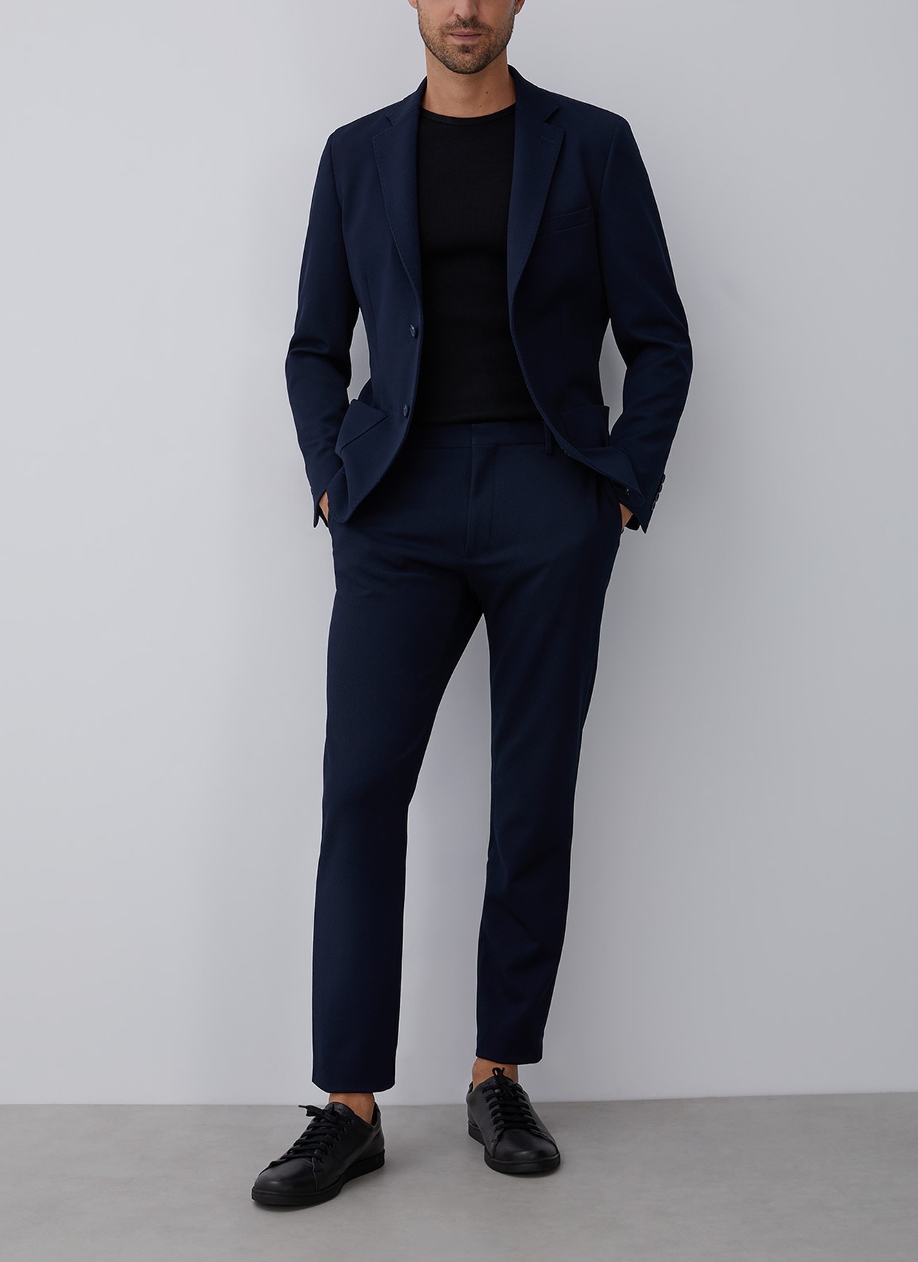 Textured twill blazer jacket image number 1