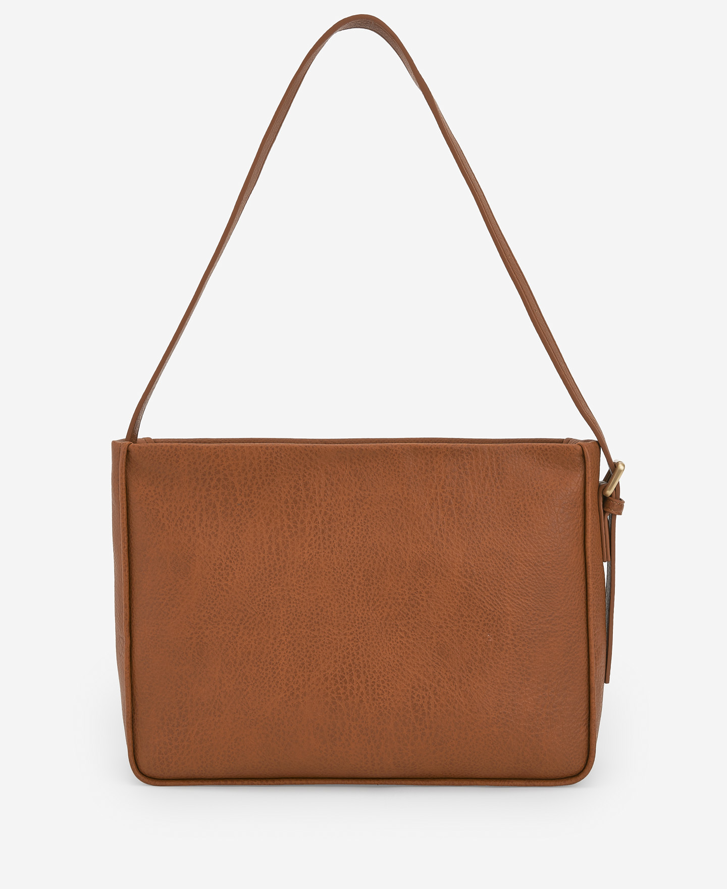 Big shoulder bag in grain texture women image number 1