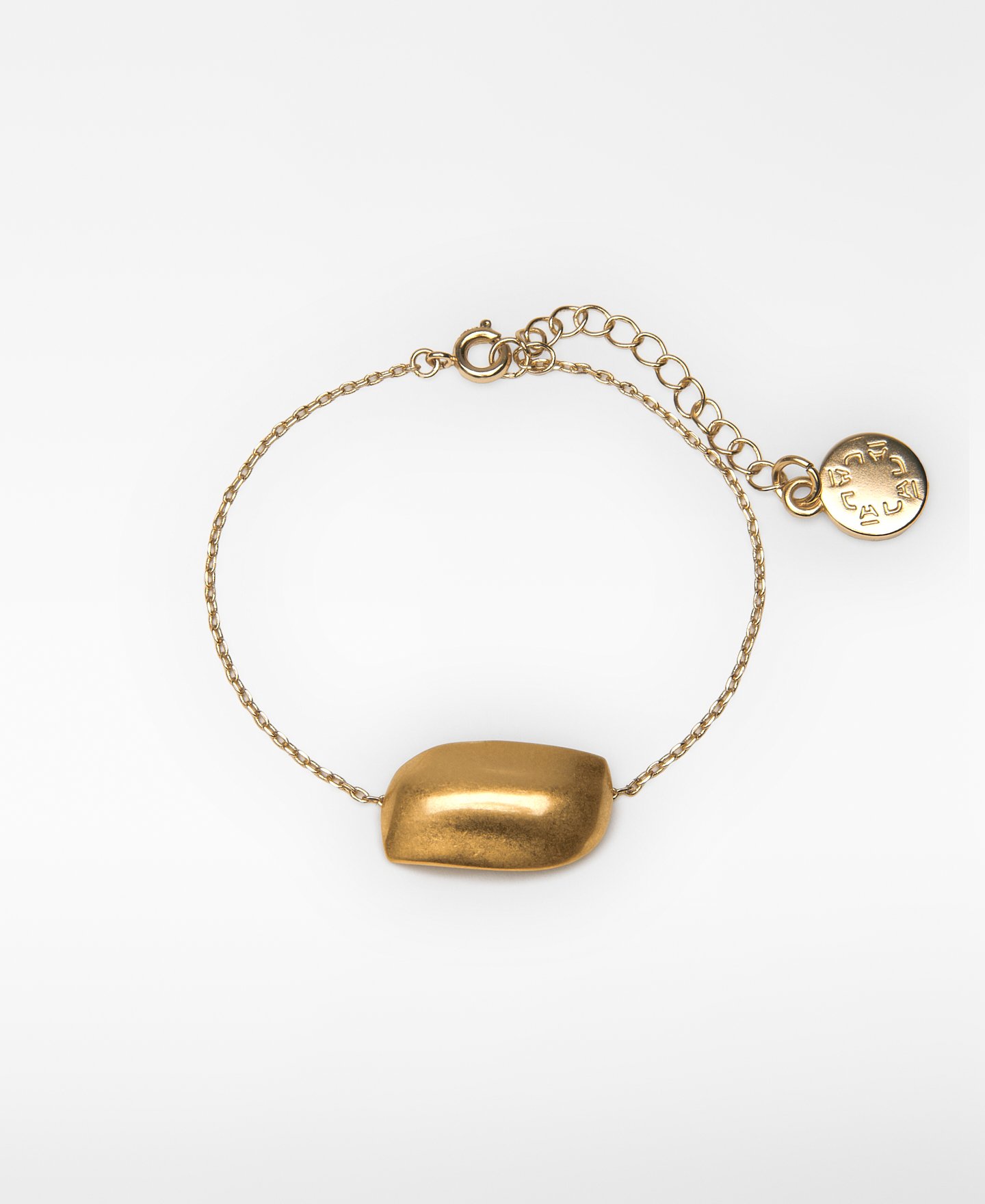 Metal piece chain bracelet woman image number 0