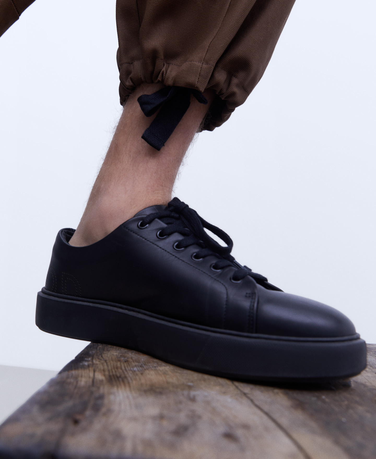 Waxed cotton oversize trousers image number 3