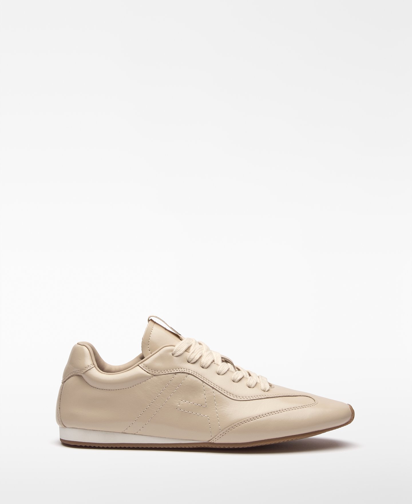 Zapatilla soft logo pespunteado piel image number 0