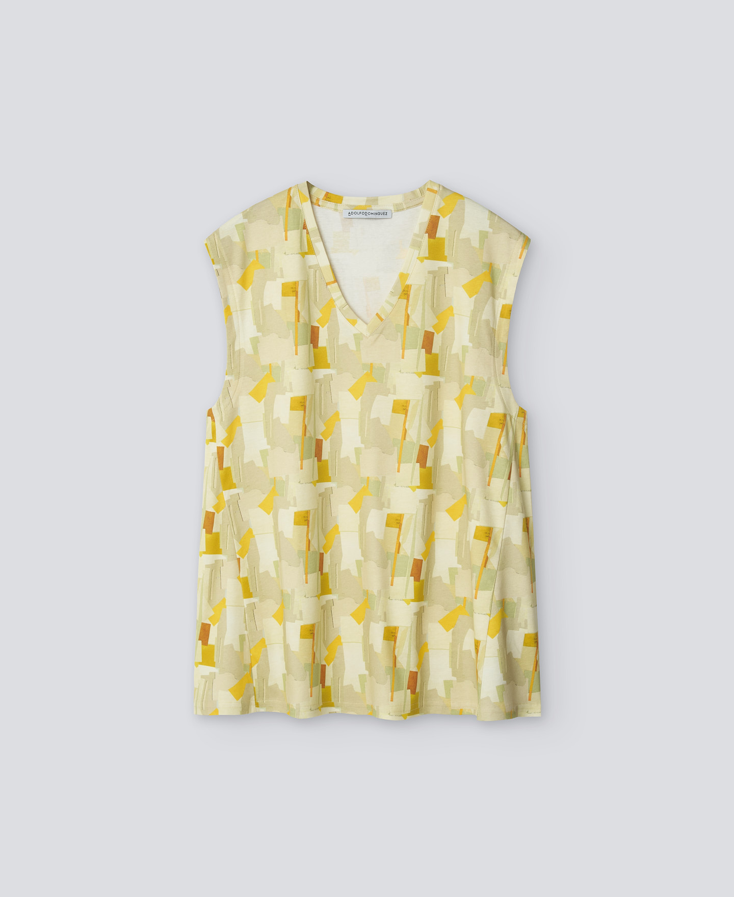 V-neck printed T-shirt woman image number 4