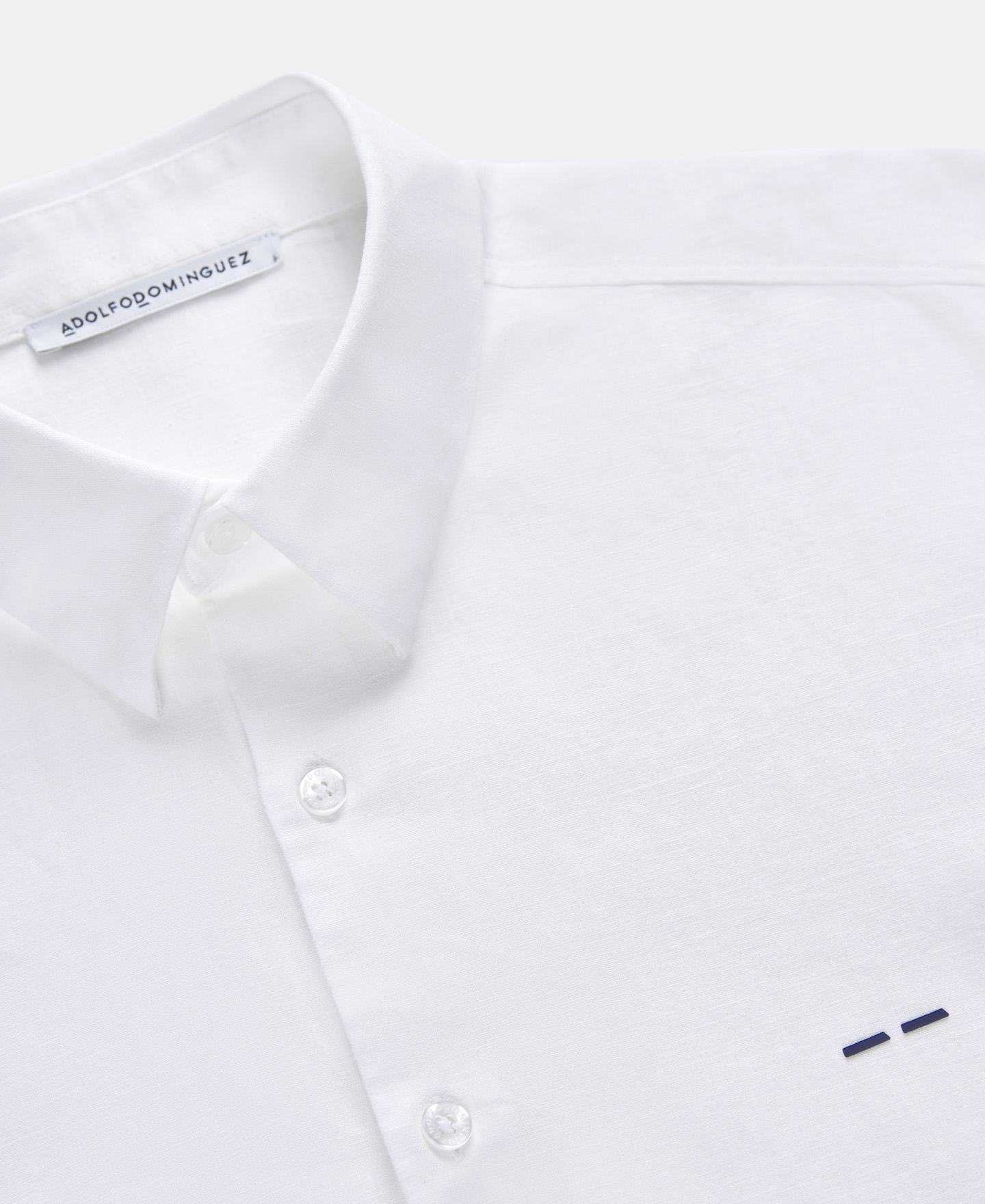 Camisa blanca en algodón y lino image number 6
