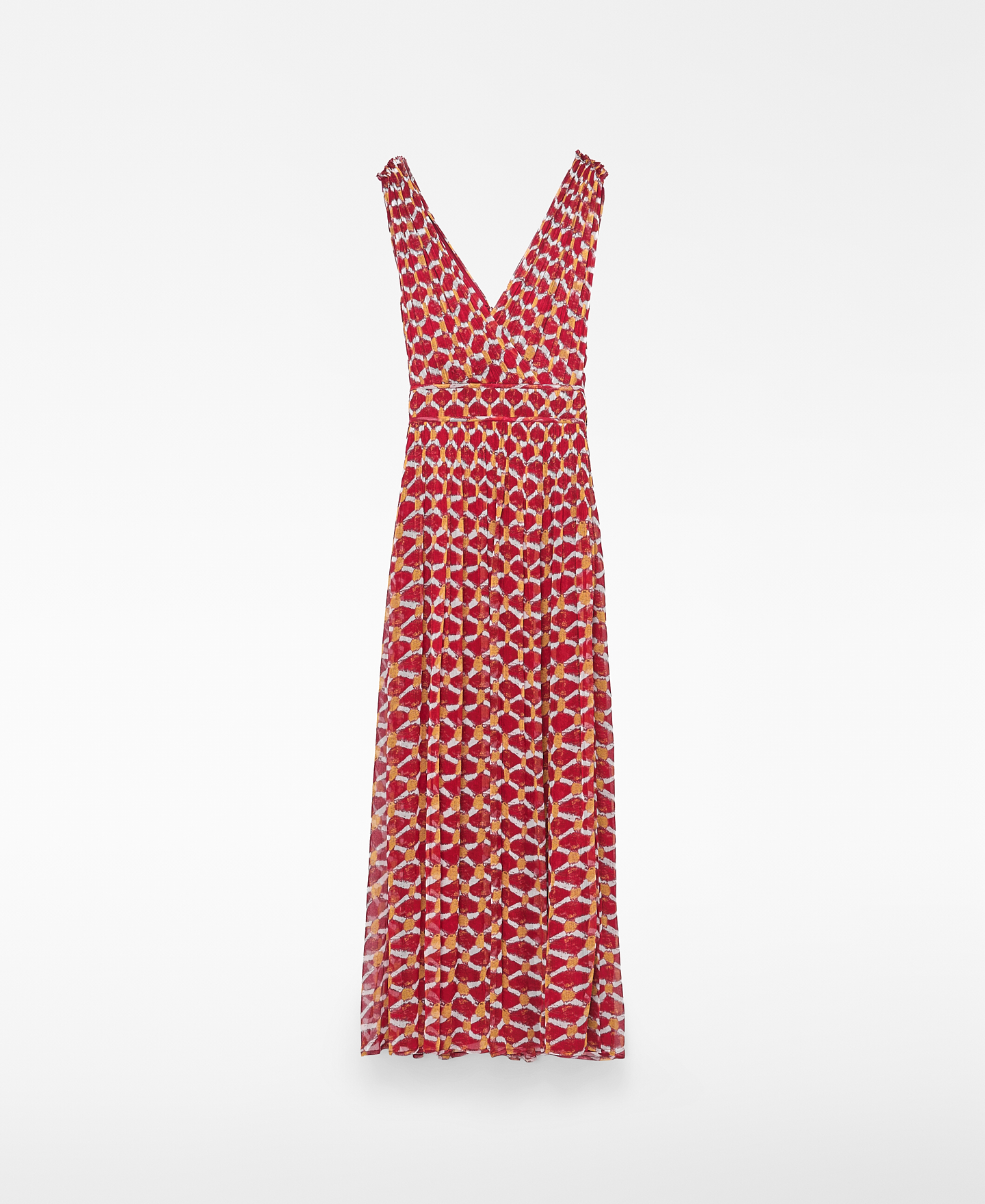 Pleated printed dress image number 4