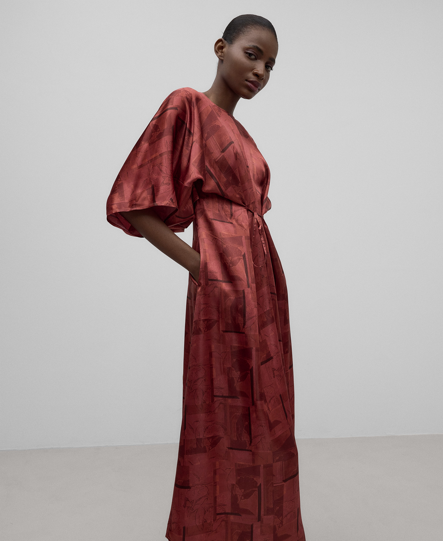 Robe longue imprimée pour femme image number 0