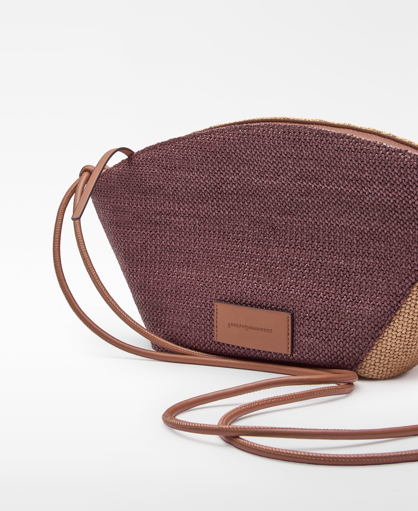 Eclipse-Tasche, zweifarbig, mit Raffiastruktur image number 3