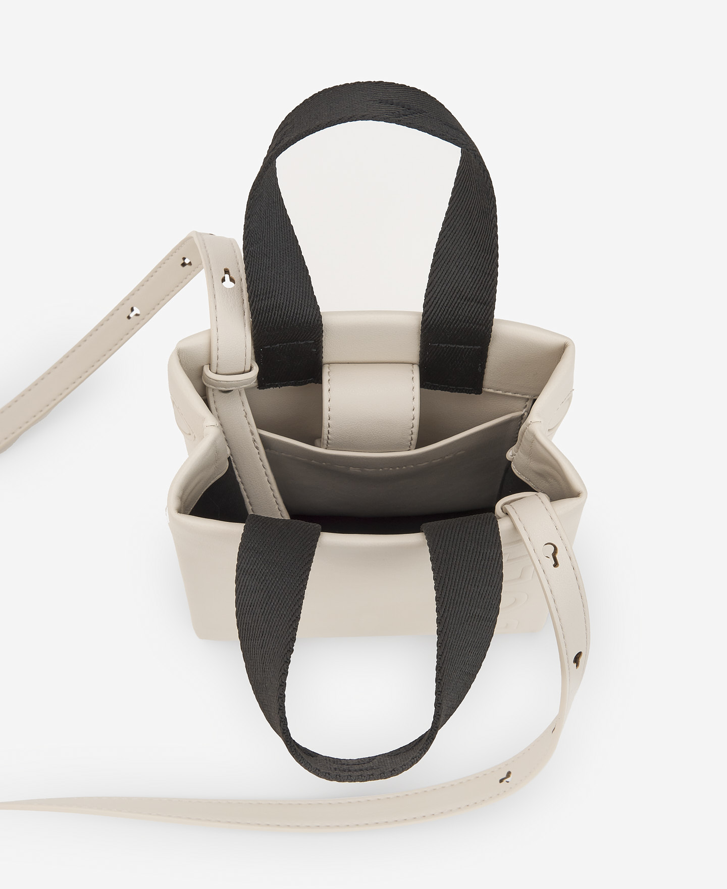 Bolso shopper pequeño blanco para mujer image number 3