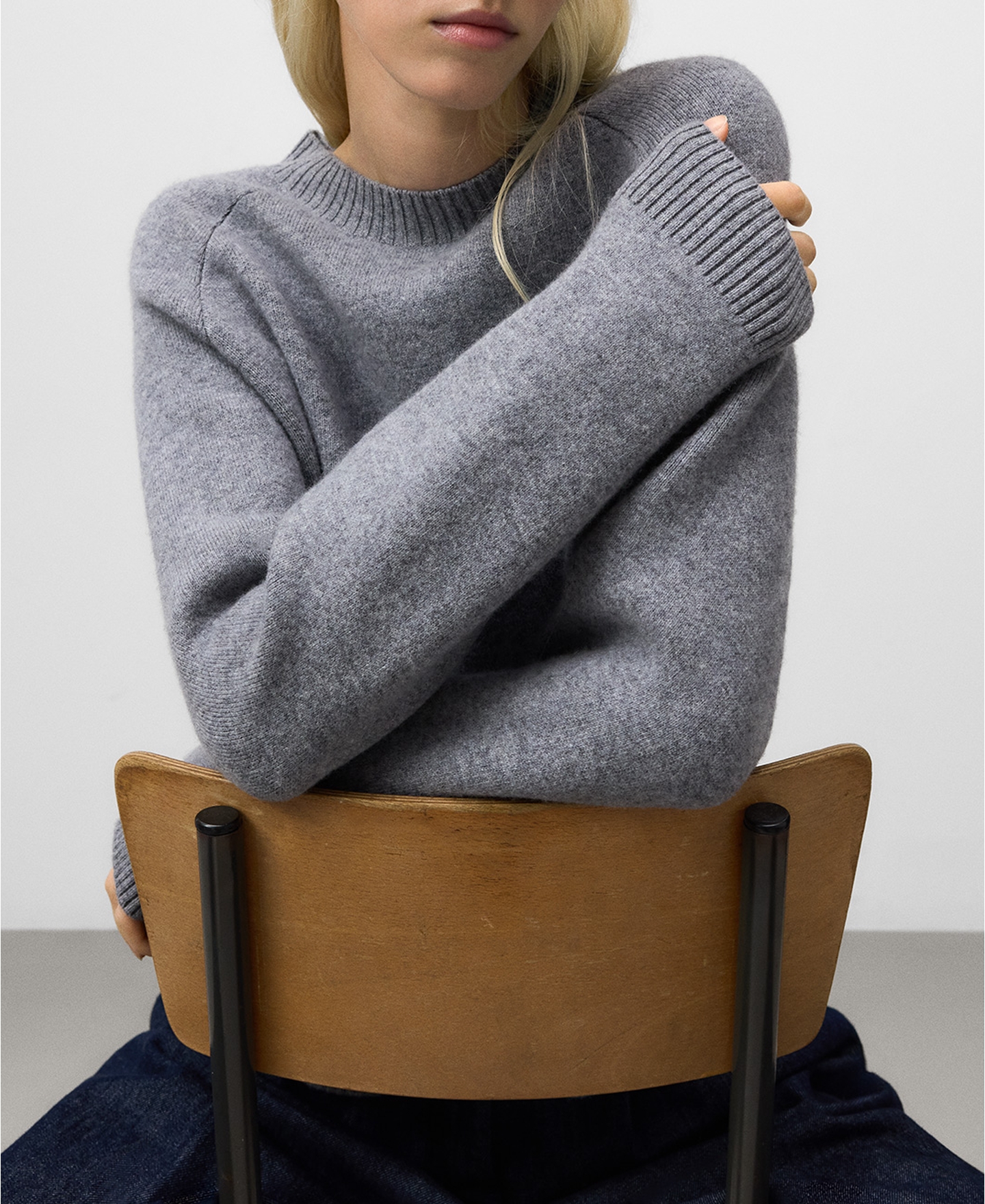 Wool sweater with metal piece image number 0