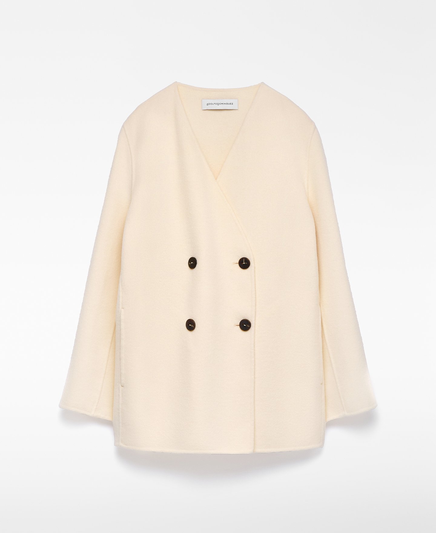 Beige merino wool blend blazer woman image number 4