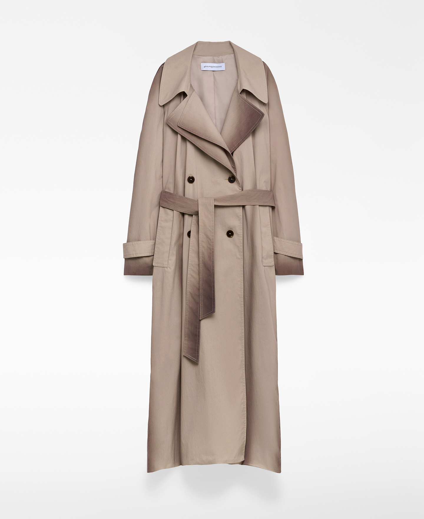 Aged-effect trench coat woman image number 6