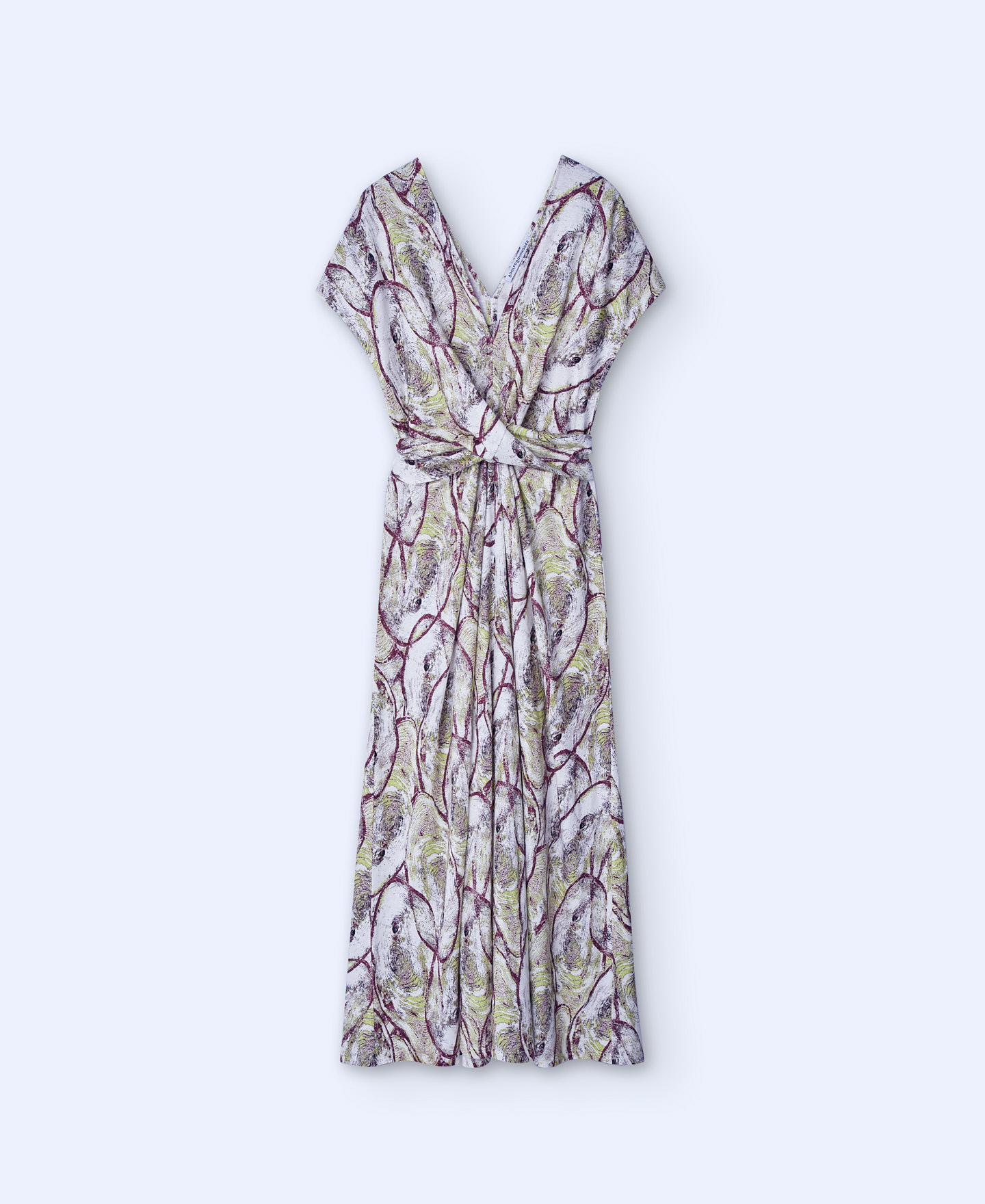 Printed dress knotted on waist image number 4
