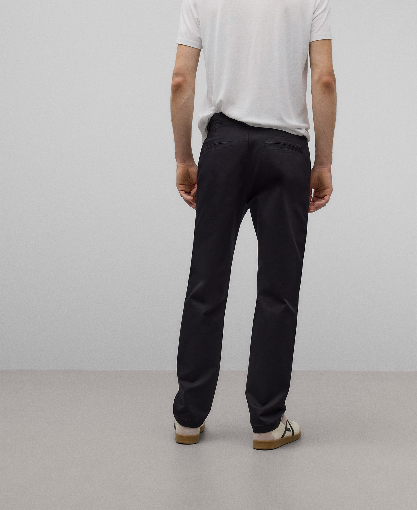 Cotton twill chino trousers man image number 2