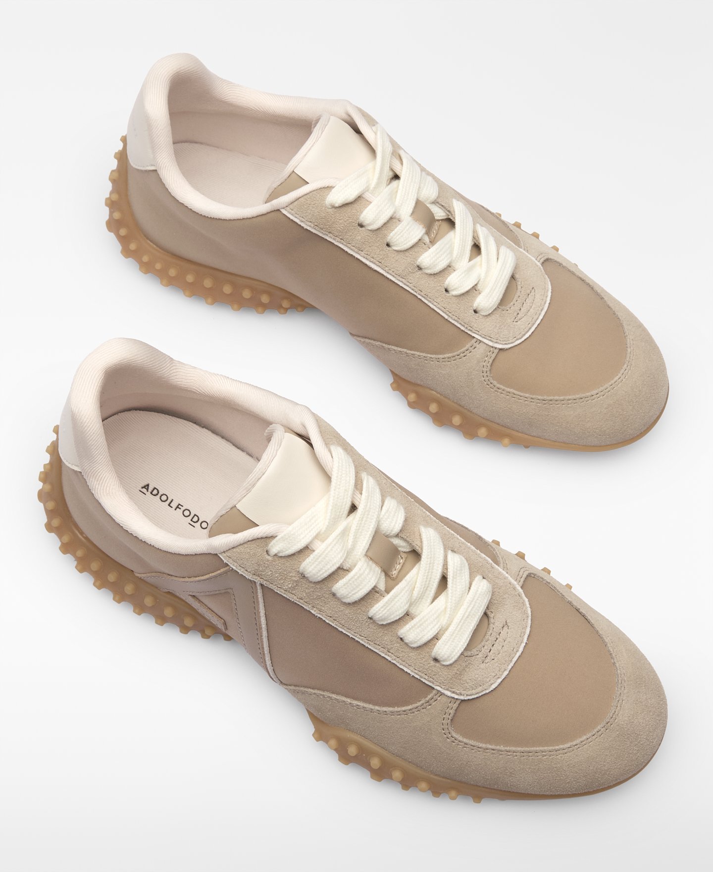 Suede and nylon maxi logo sneaker image number 1