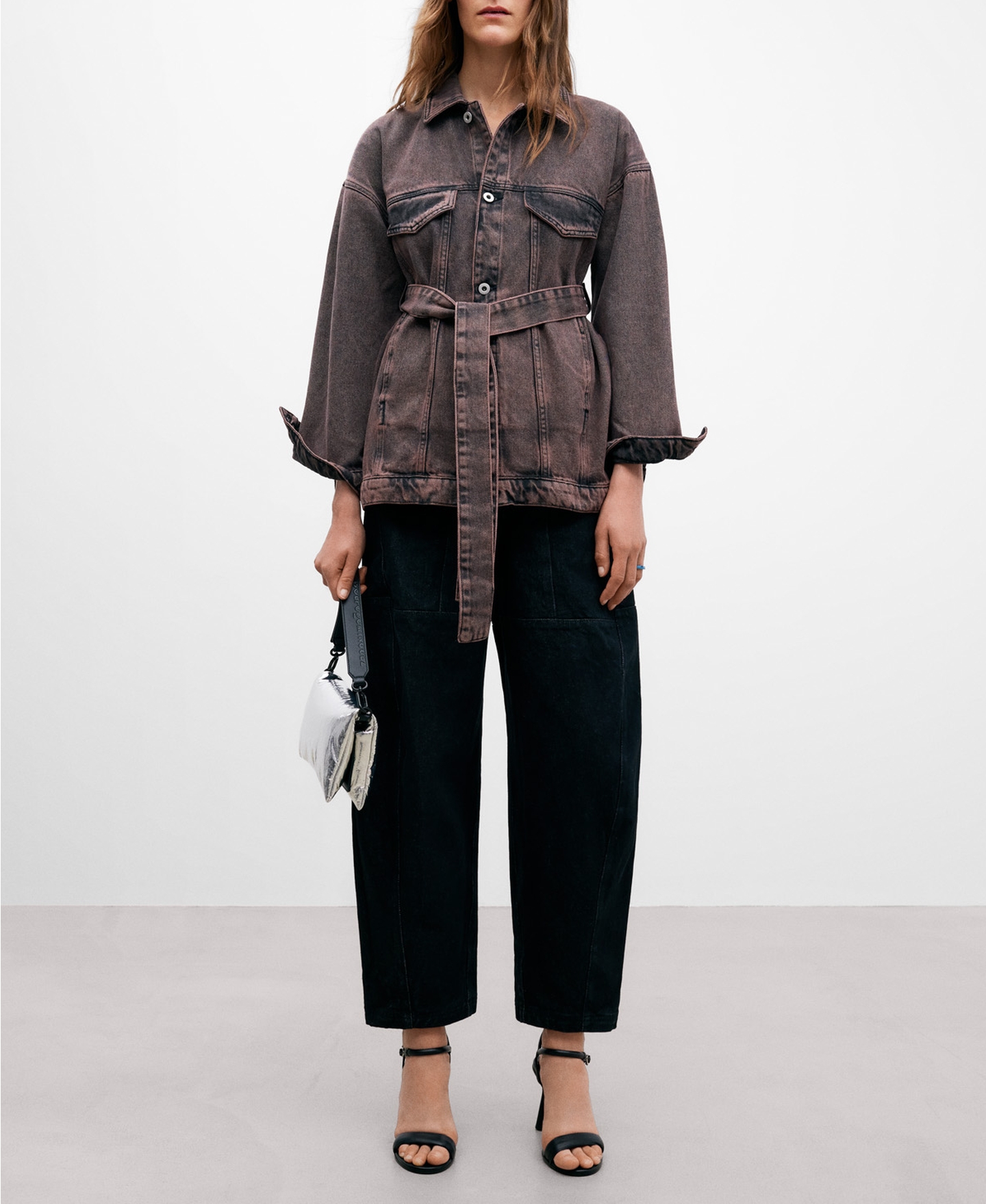 Denim long jacket image number 1