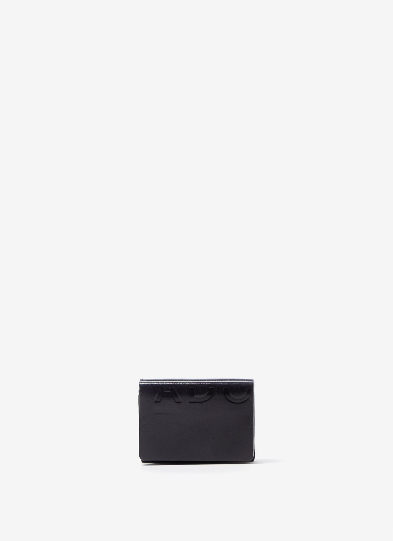 Crackled leather compact wallet image number 0