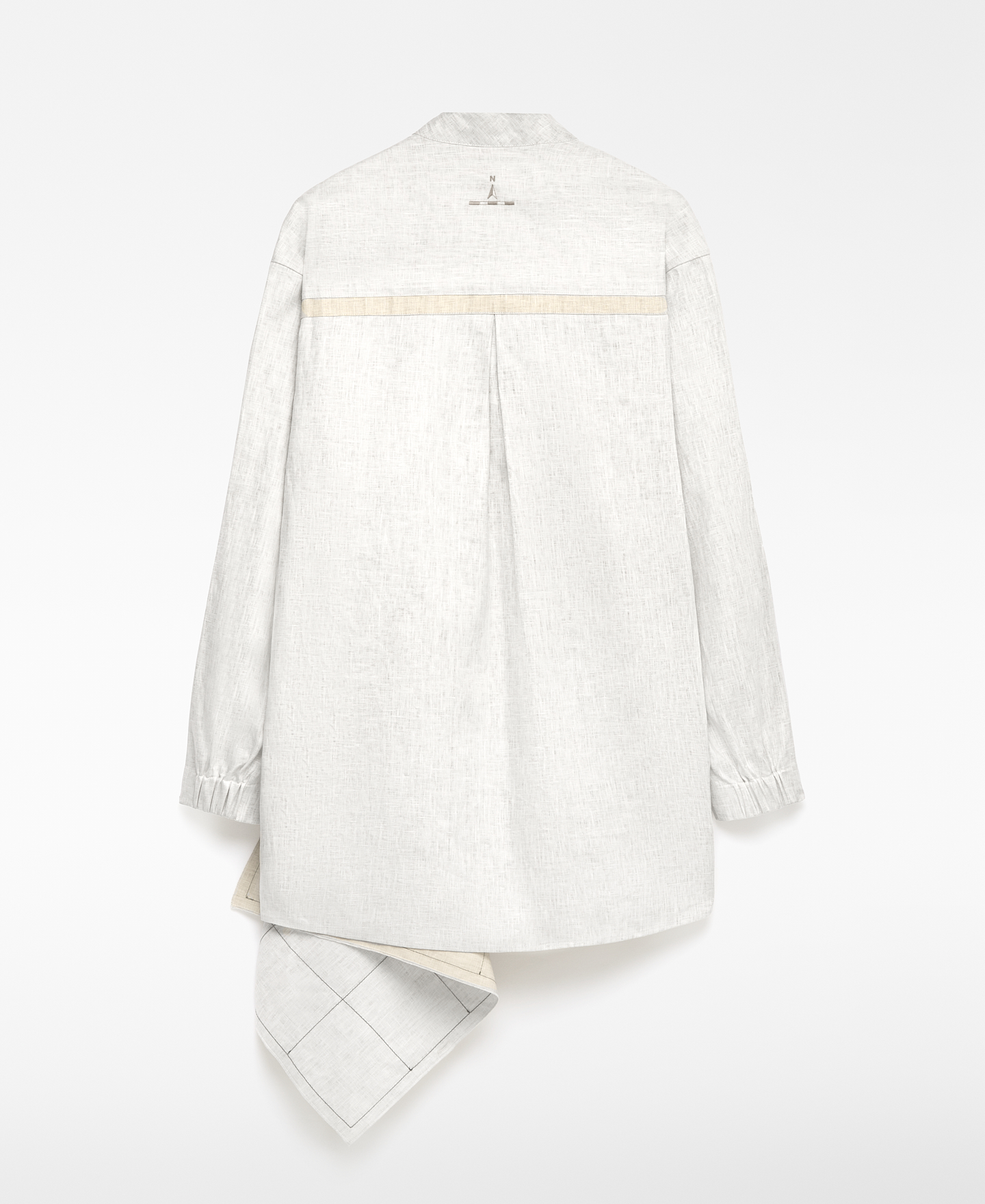 European linen printed key shirt man image number 7