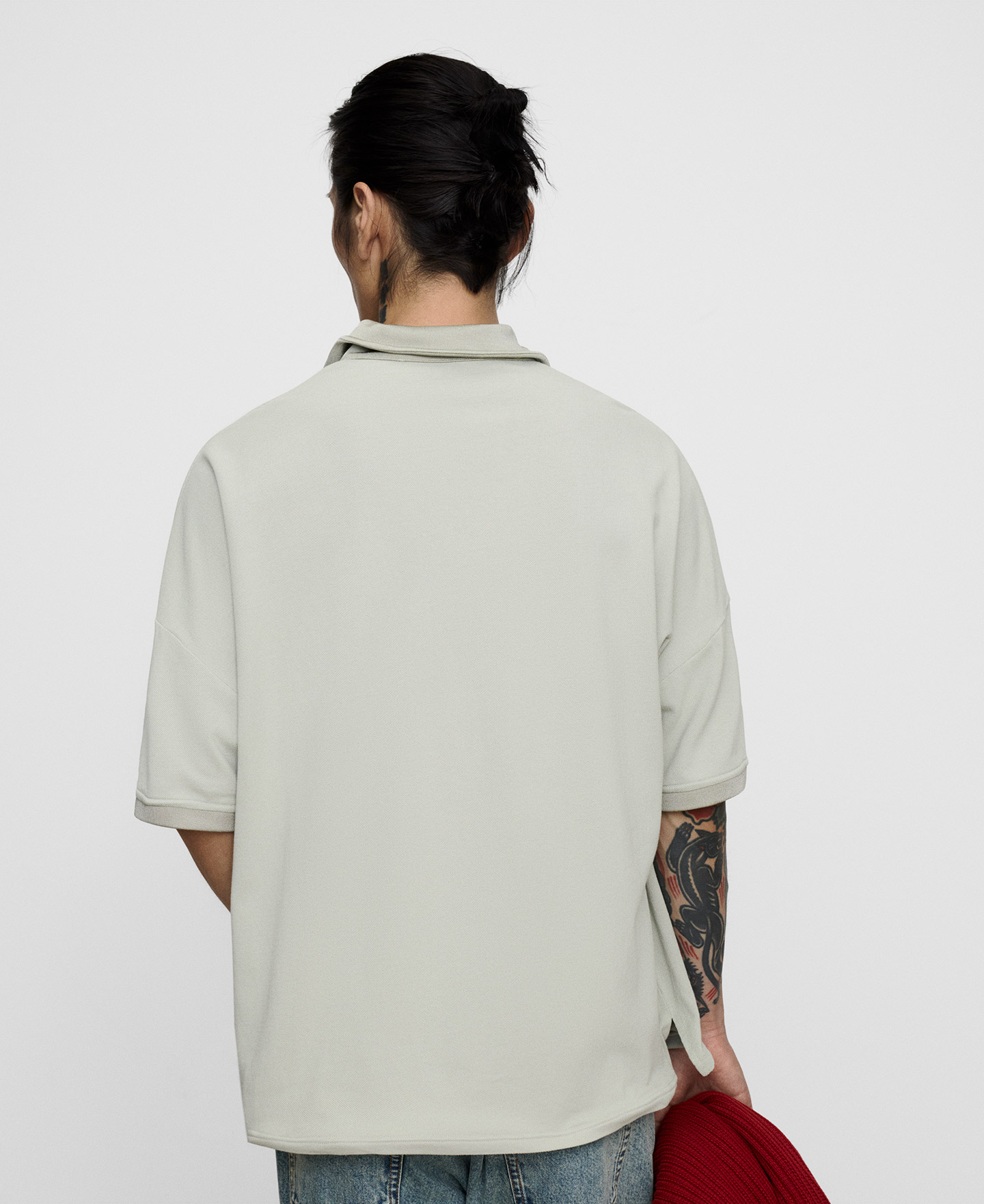Polo oversize piqu&eacute; algod&oacute;n org&aacute;nico image number 2