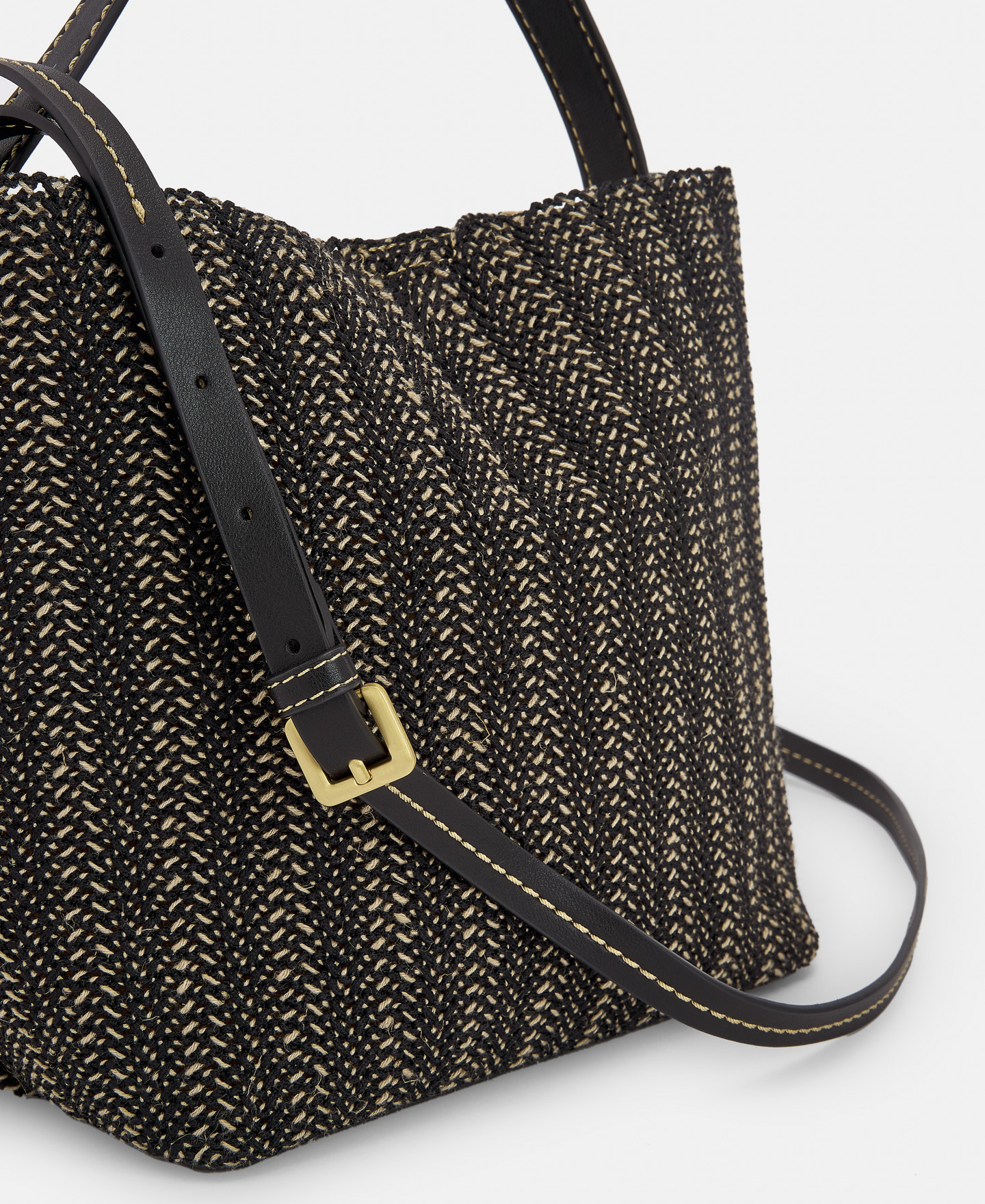 Recycled polyester and jute raffia bag image number 2