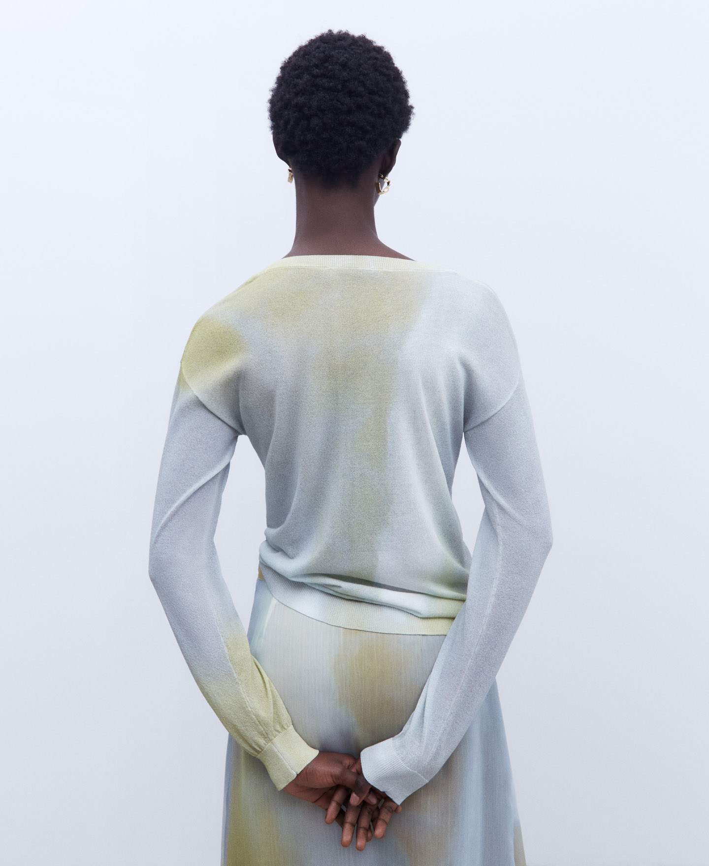 Nylon and viscose printed sweater image number 2