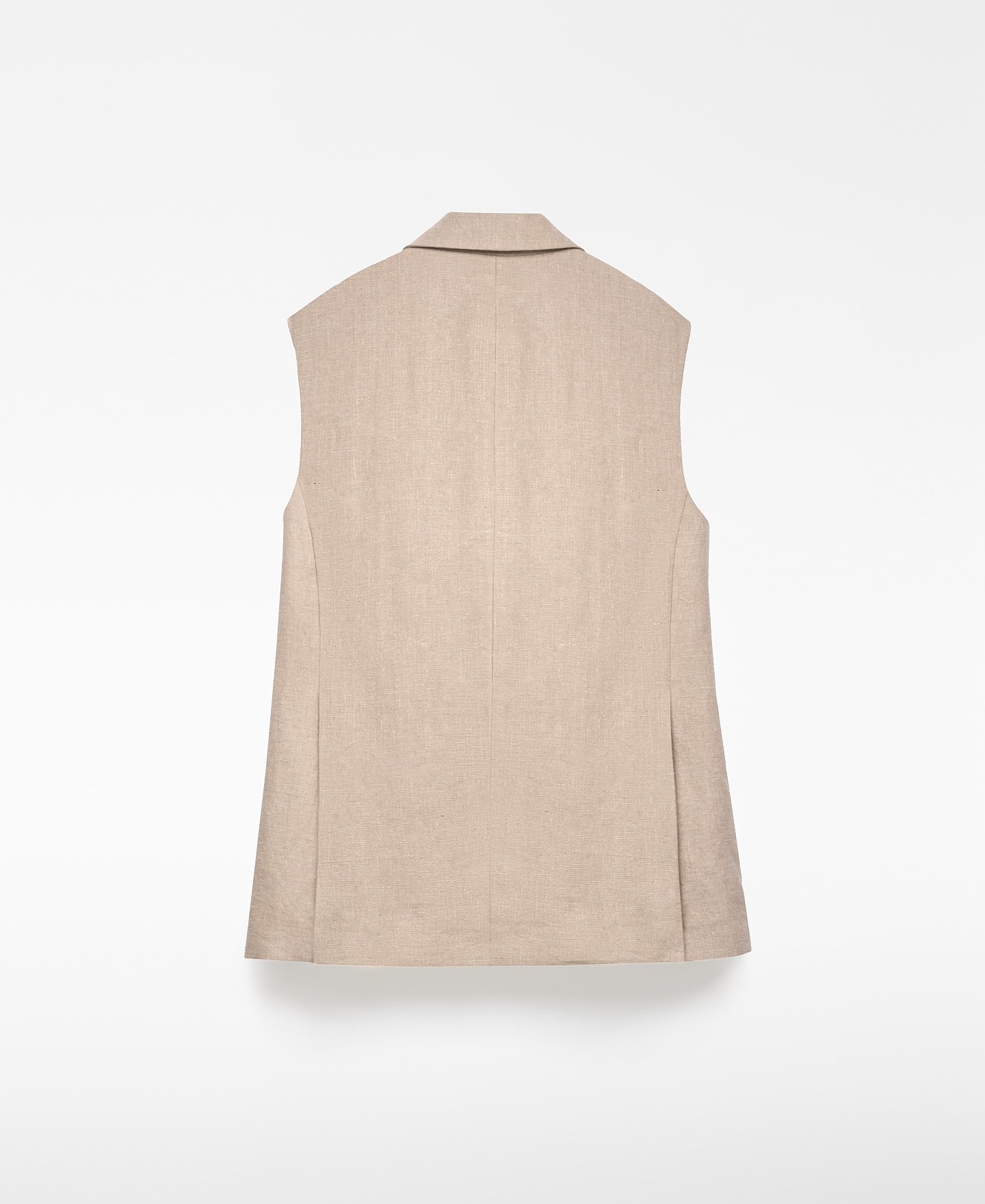 European linen asymmetrical vest woman image number 5