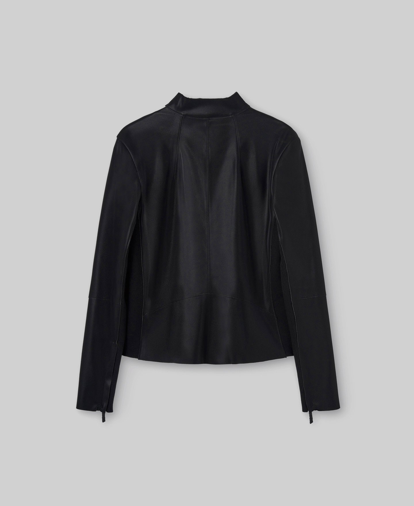 Leather-Non-Leather fitted jacket woman image number 5