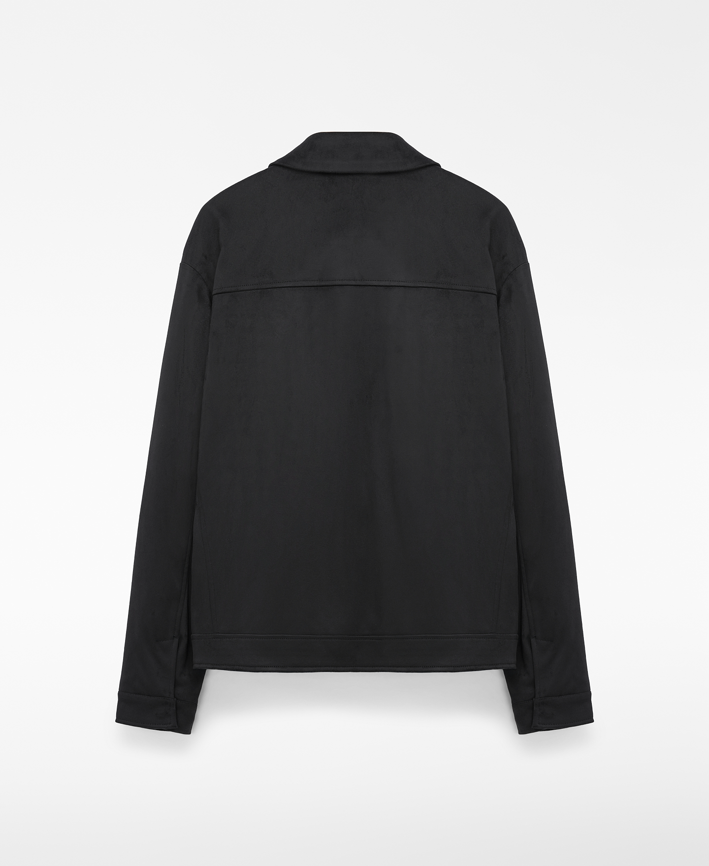 Suede-effect spread collar jacket image number 5