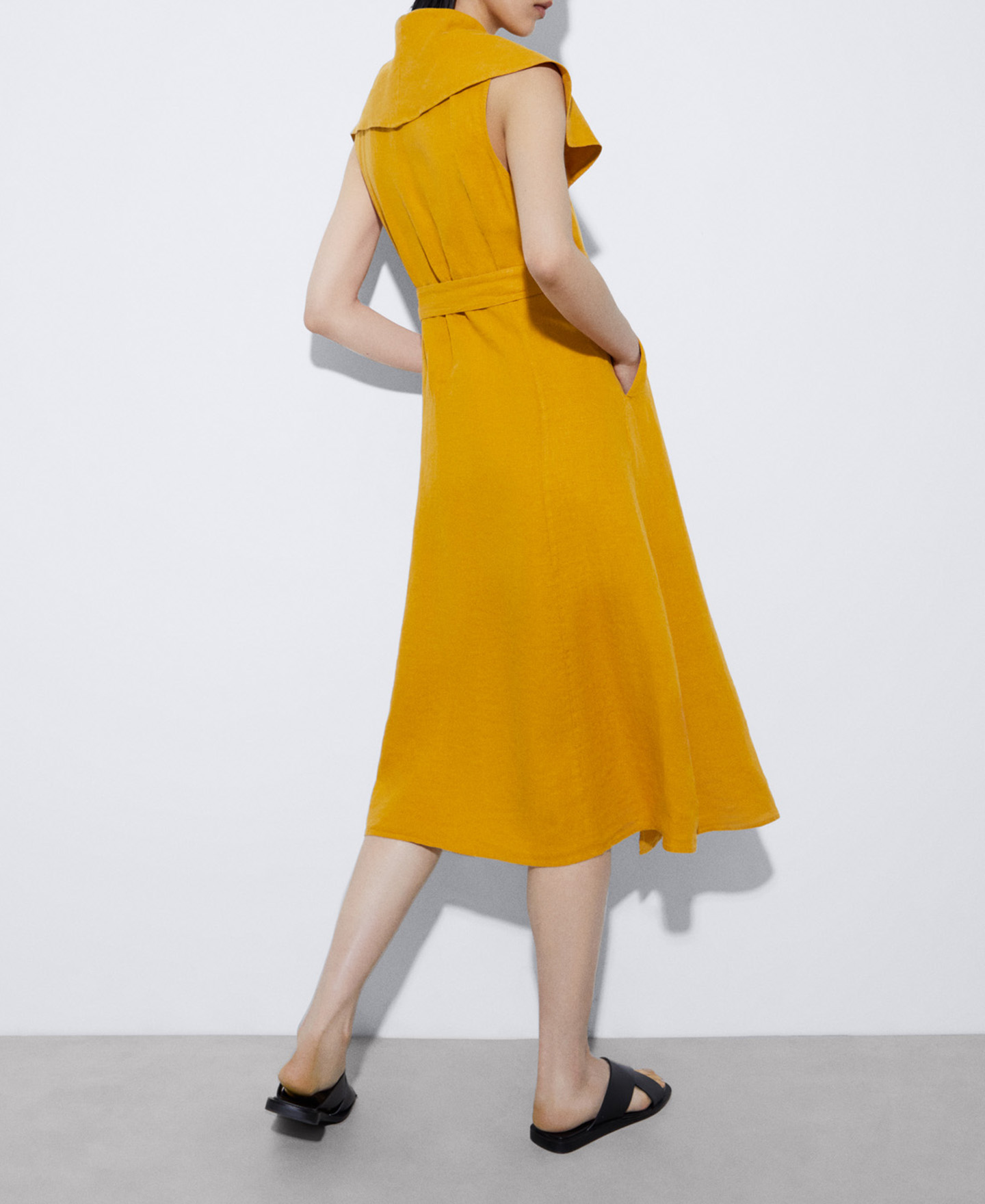 European linen midi dress image number 2