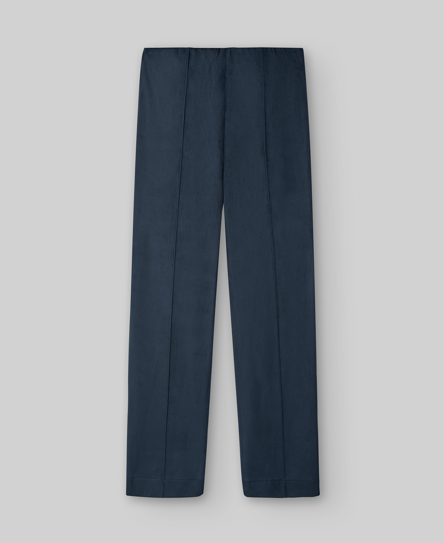 Navy blue ankle-length trousers woman image number 4