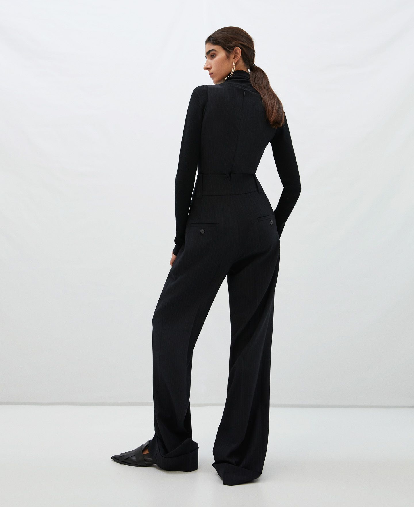 High waisted trousers pinstripe image number 2