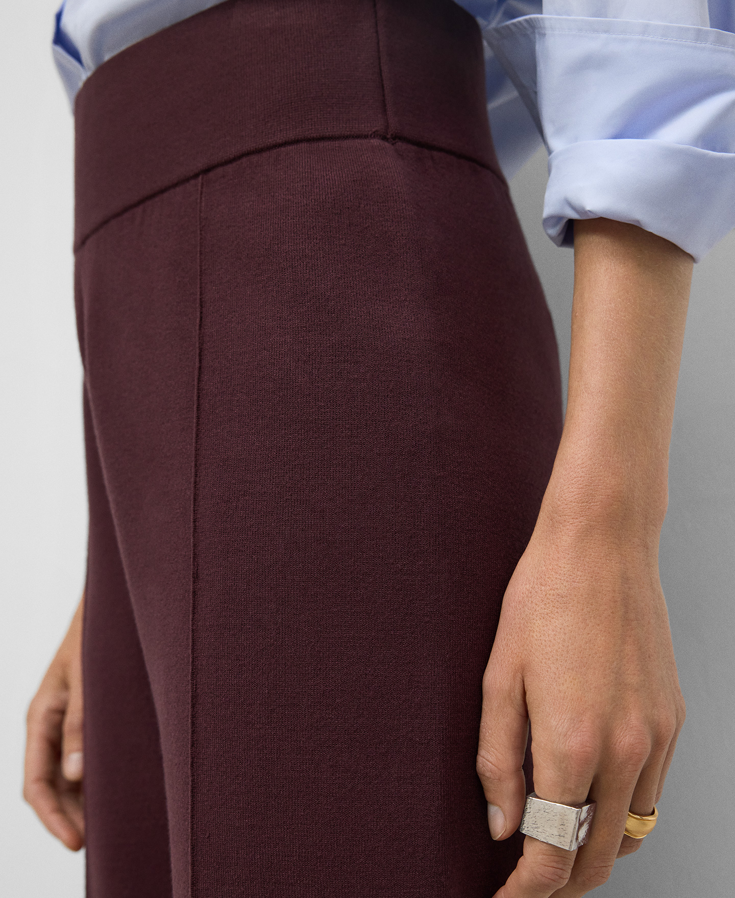 Pantalón recto punto mujer image number 3