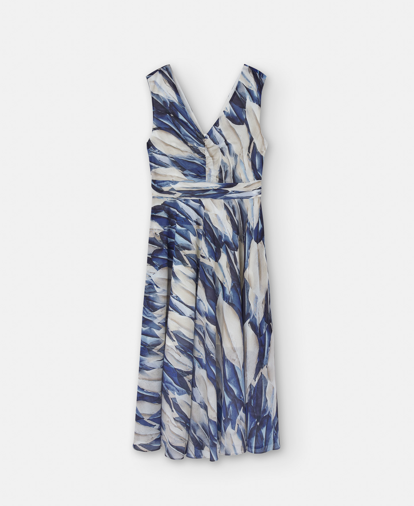 Printed dress with draped neckline image number 4