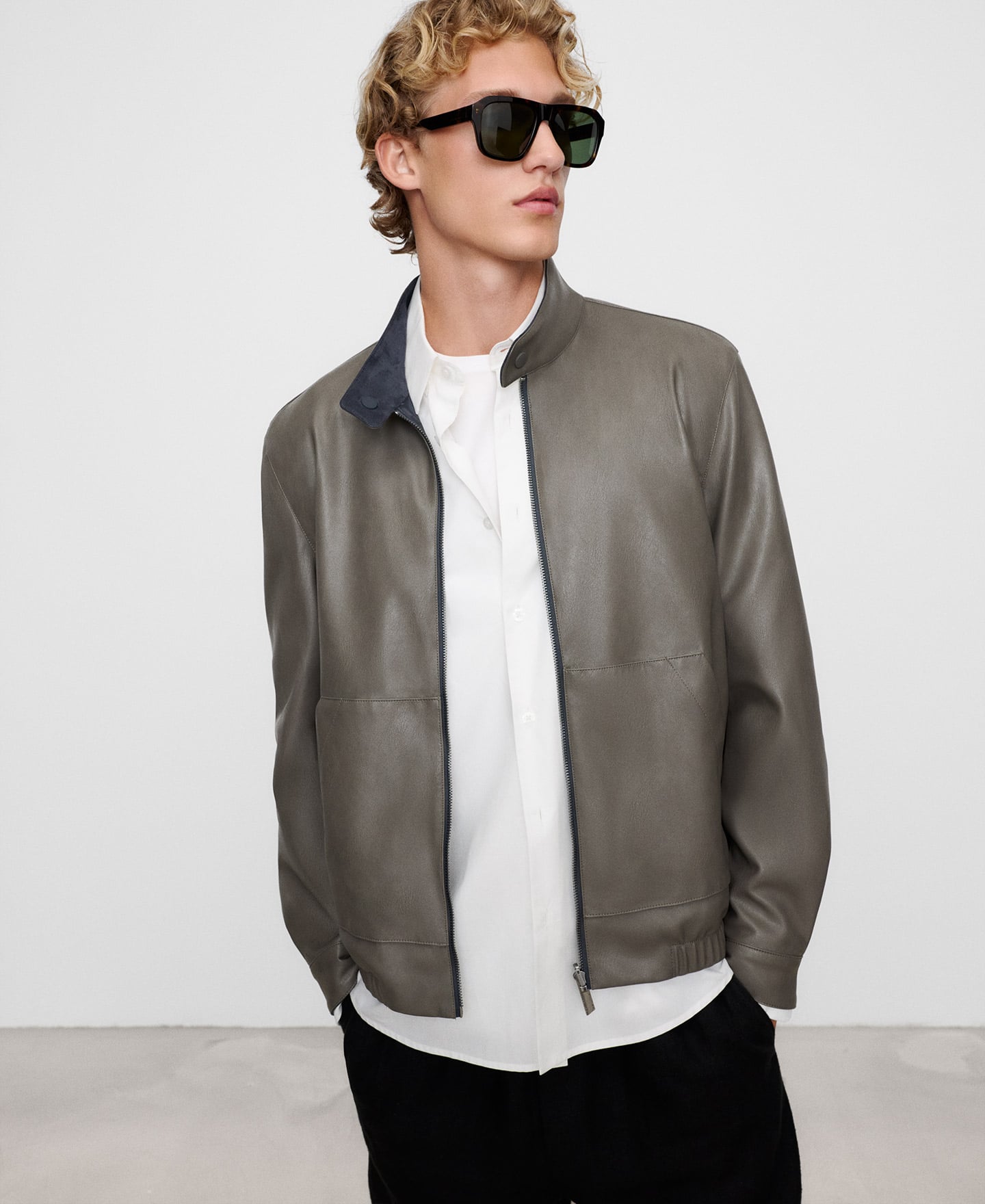 Leather-Non-Lather reversible jacket image number 0