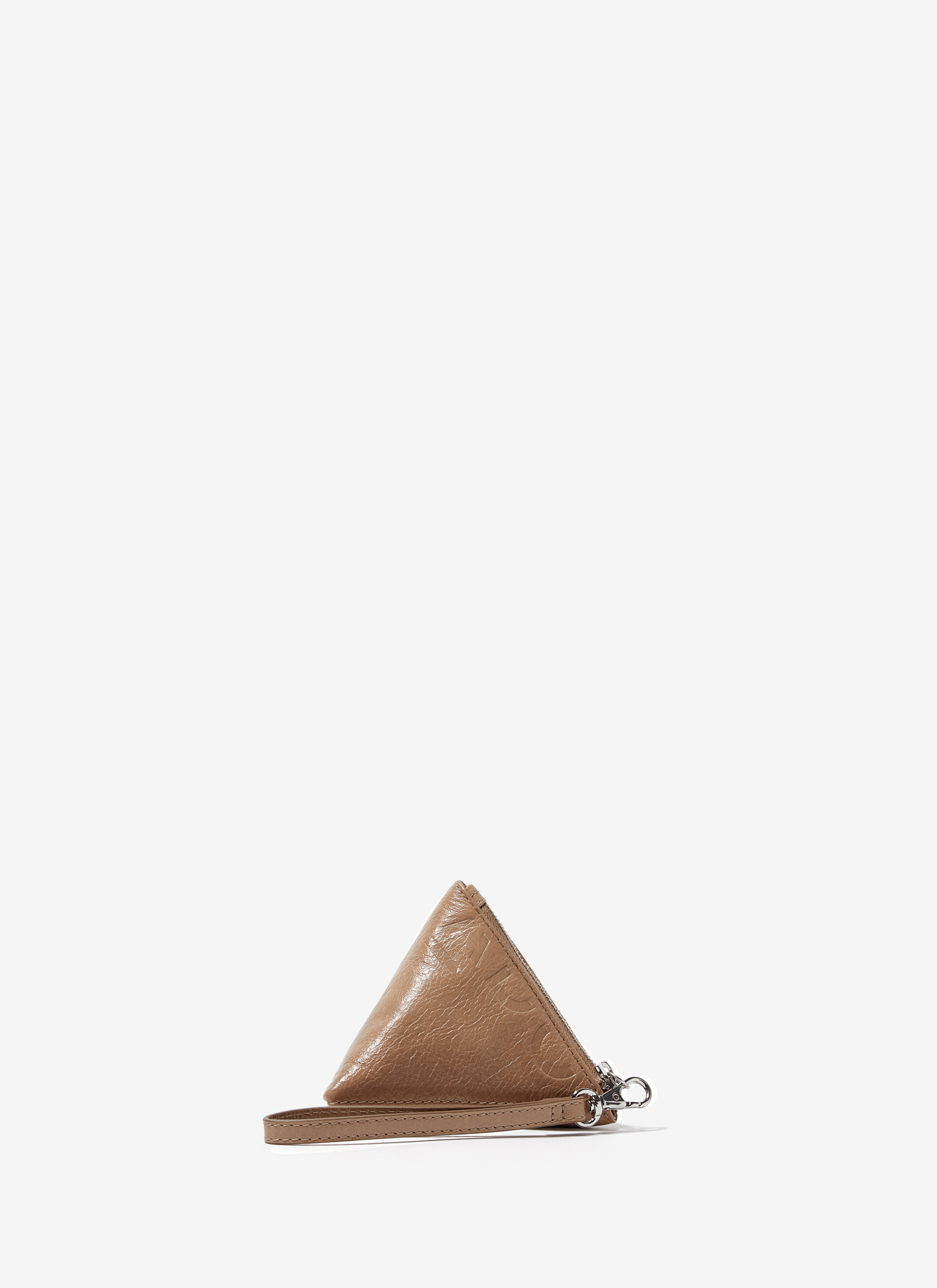 Monedero triangular en piel brillo image number 0
