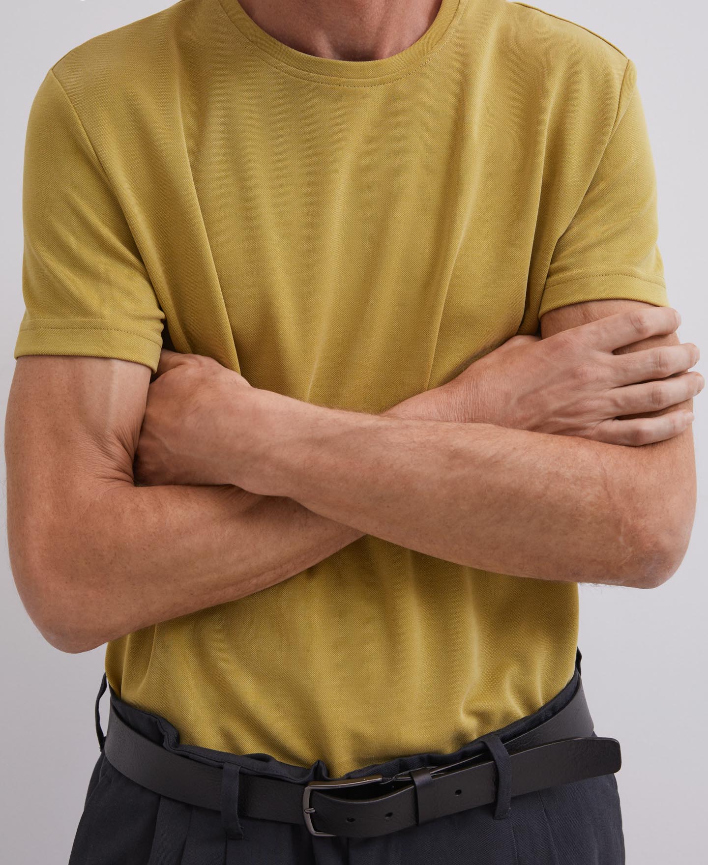 White modal crew neck t-shirt image number 3