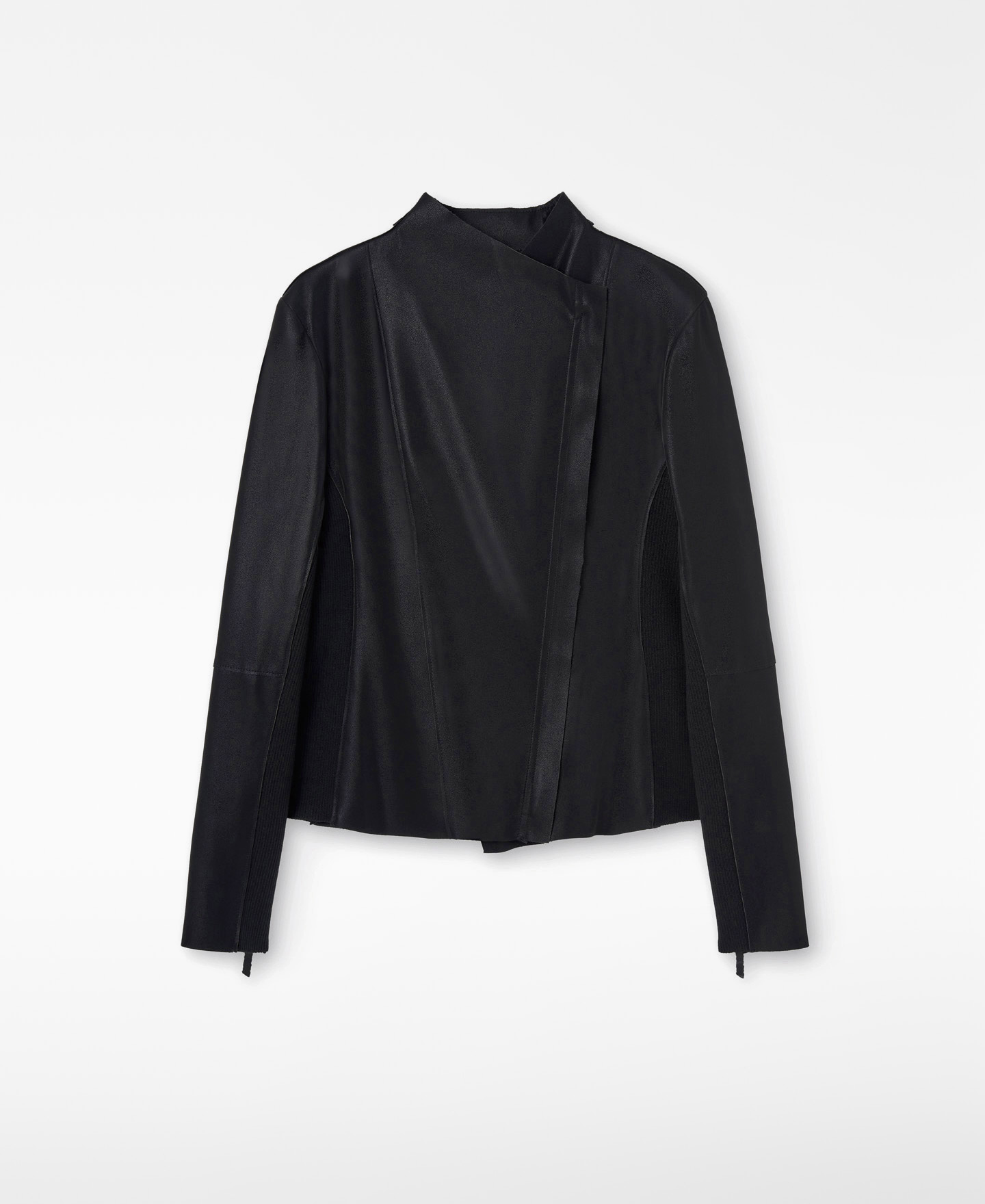 Chaqueta biker textura piel image number 0