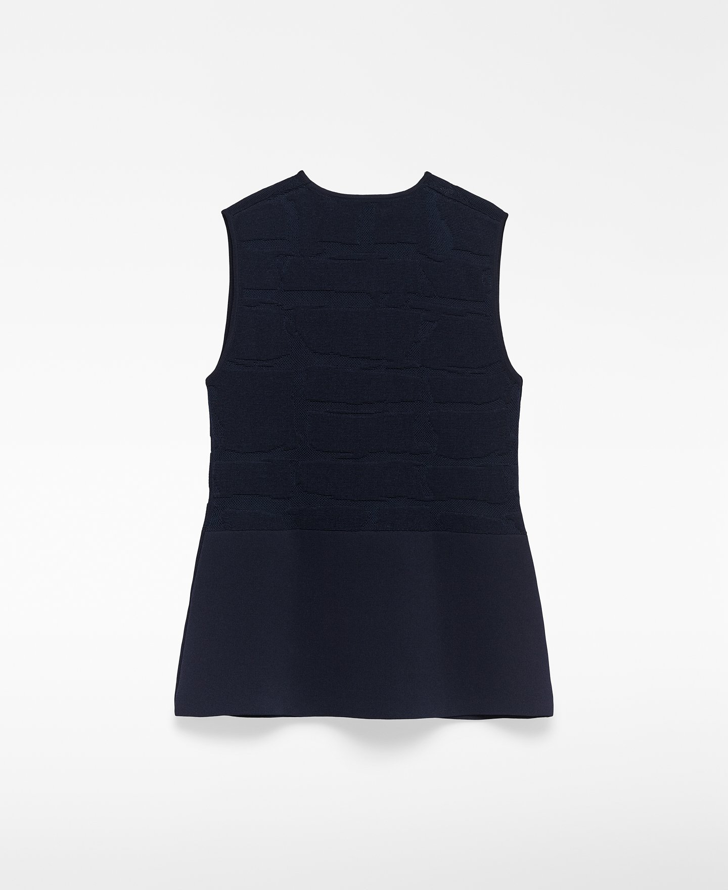 Top peplum punto jacquard mujer image number 5