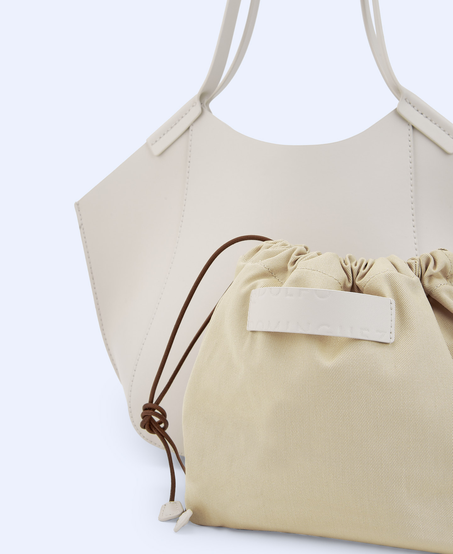 Vachetta leather mini shopper bag image number 3