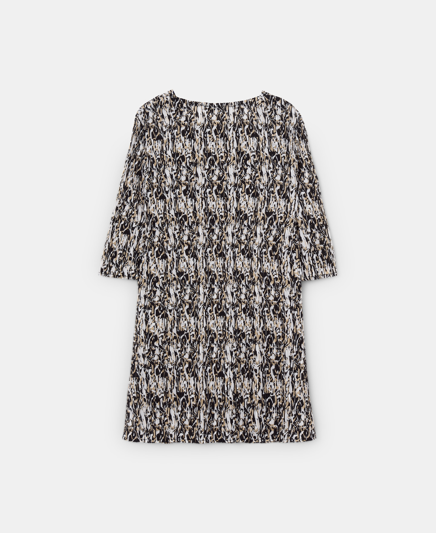 Crinkle printed top with crew neckline image number 5