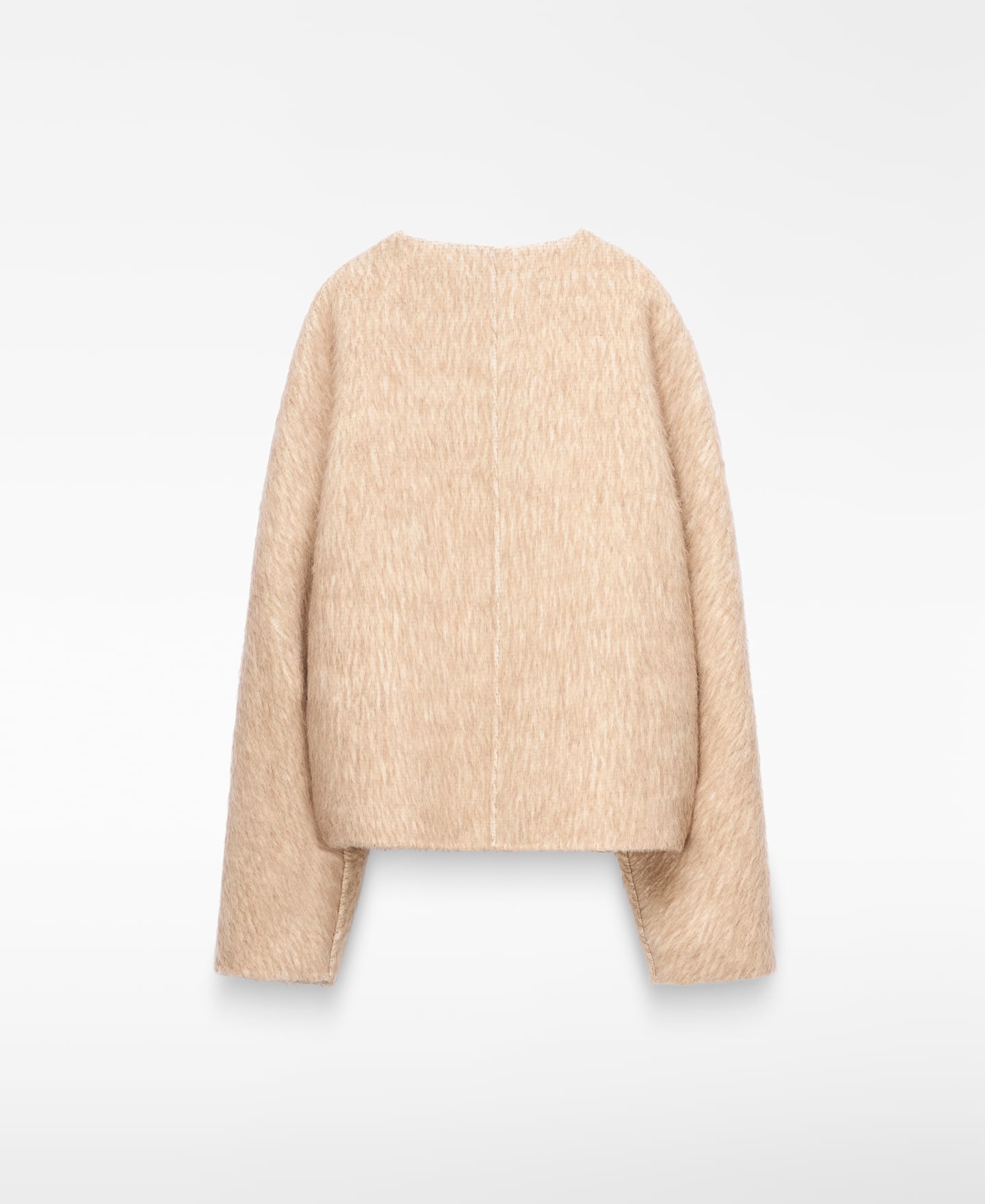 Merino wool alpaca cross-front jacket image number 1