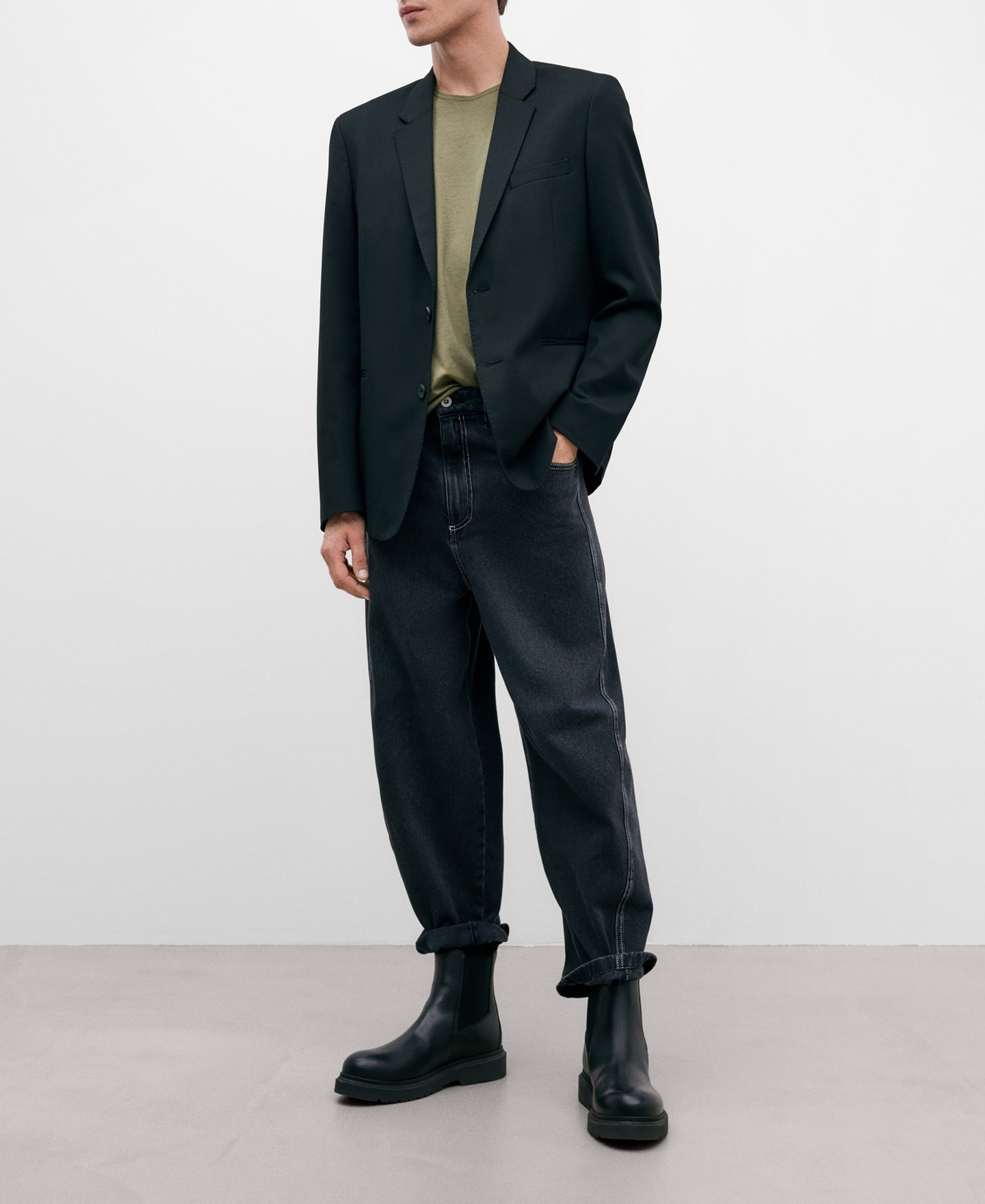 Men's khaki crew neckline T-shirt image number 1