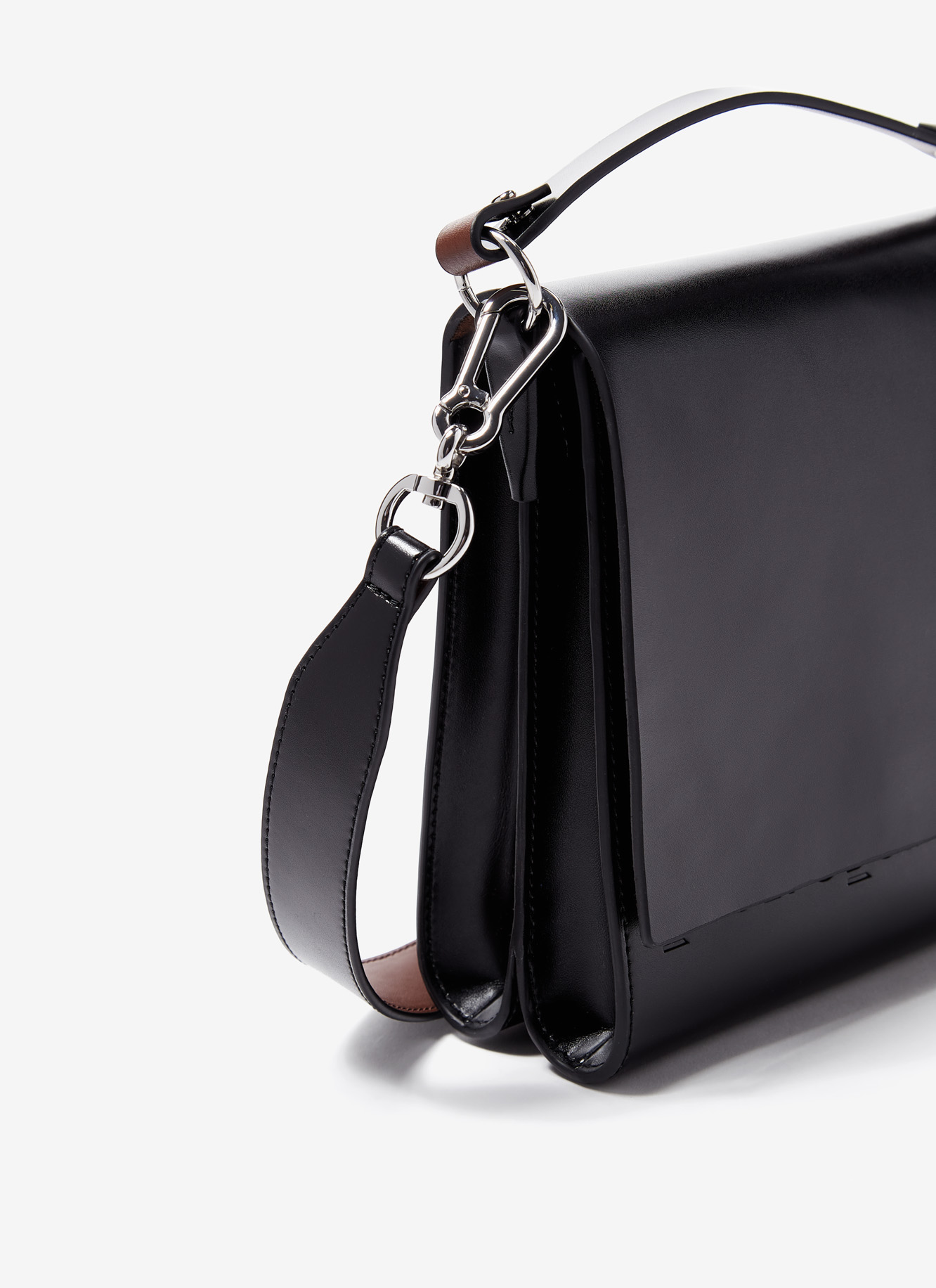 Glossy vachetta leather crossbody bag image number 1