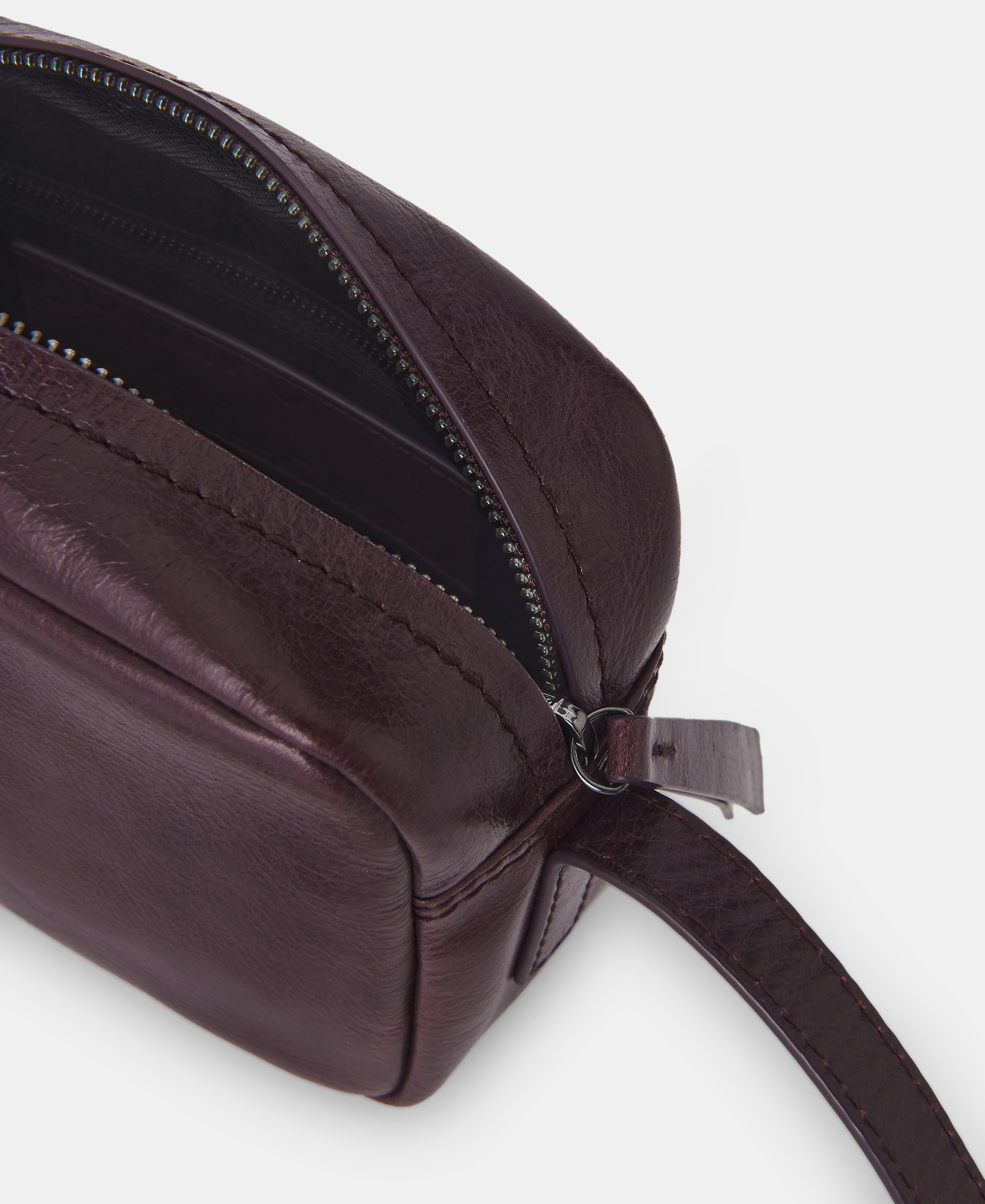 Square glossy grained crossbody bag image number 2