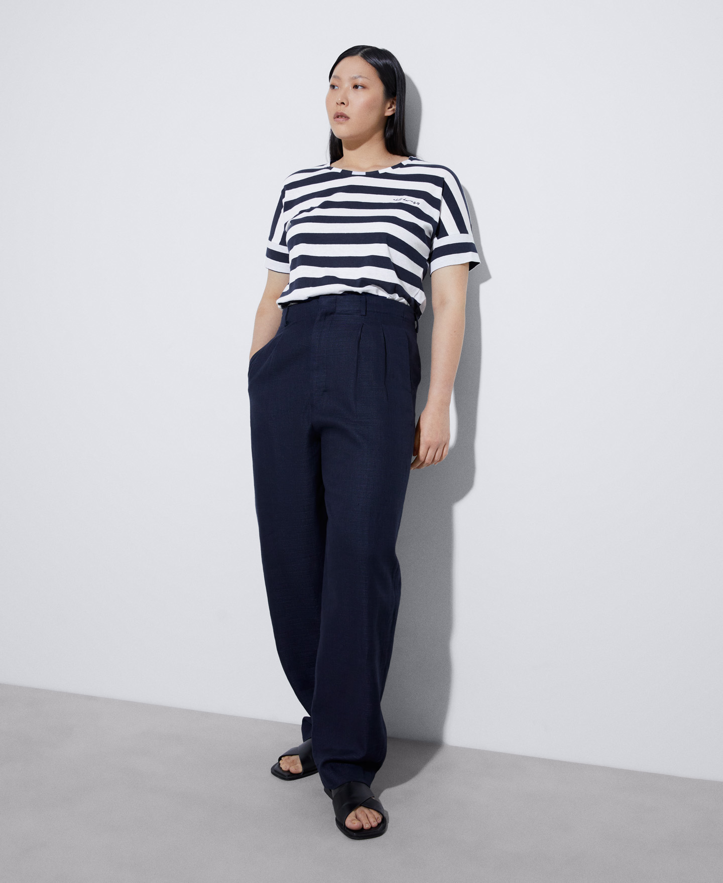 Striped T-shirt in organic cotton image number 1